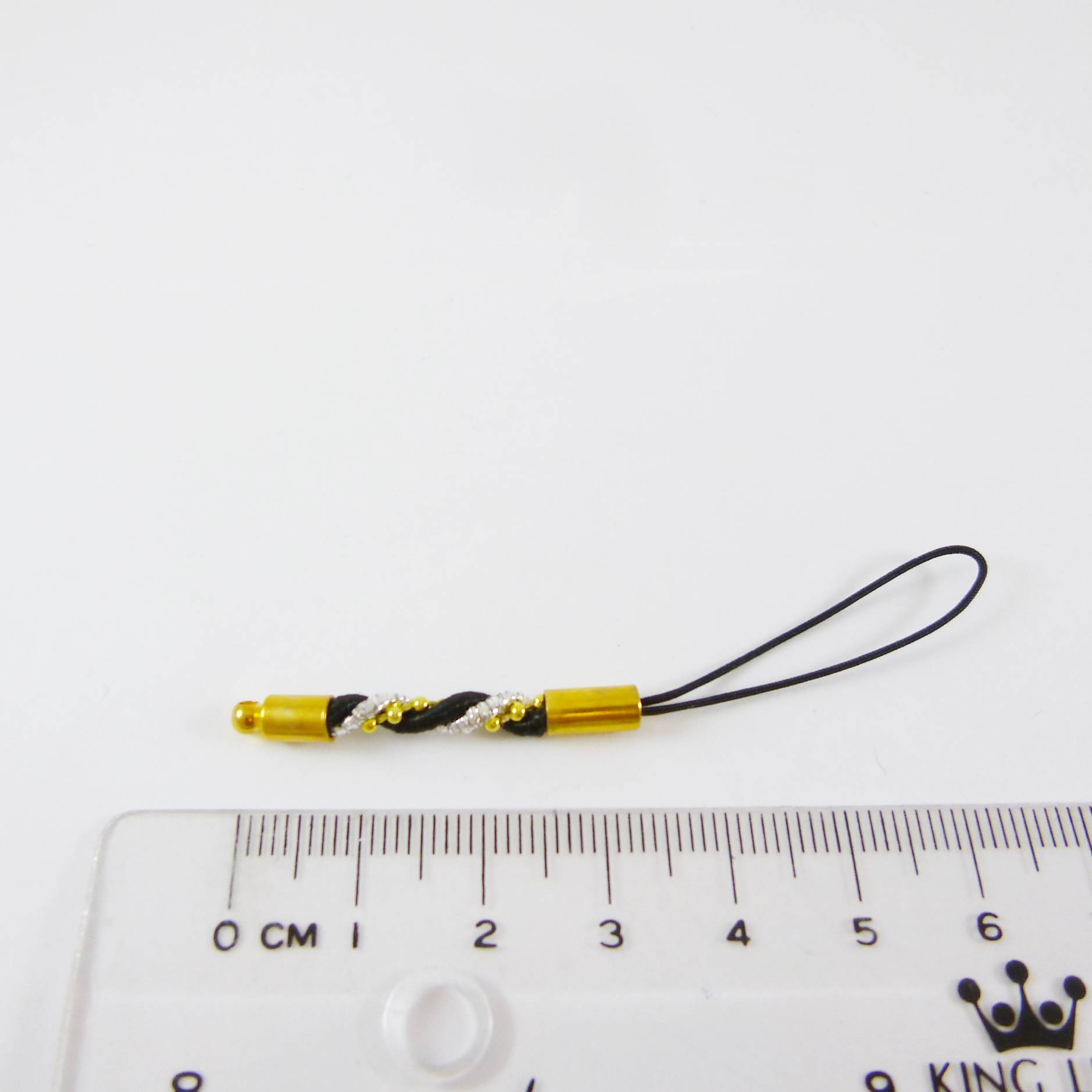 金色雙色螺旋吊繩-黑色