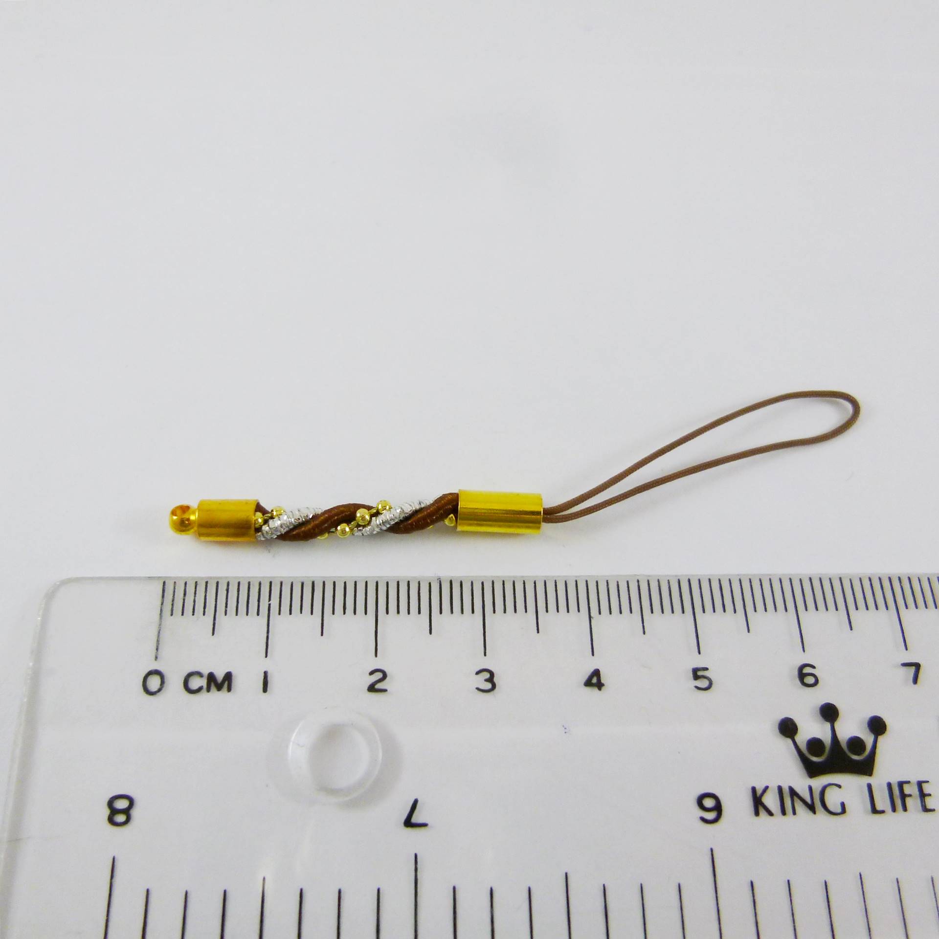 金色雙色螺旋吊繩-咖啡色