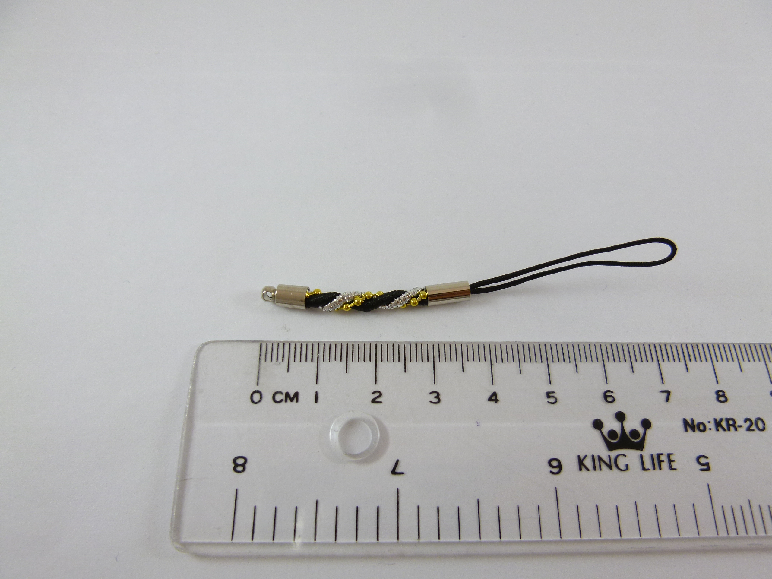 正白K色螺旋吊繩-黑色