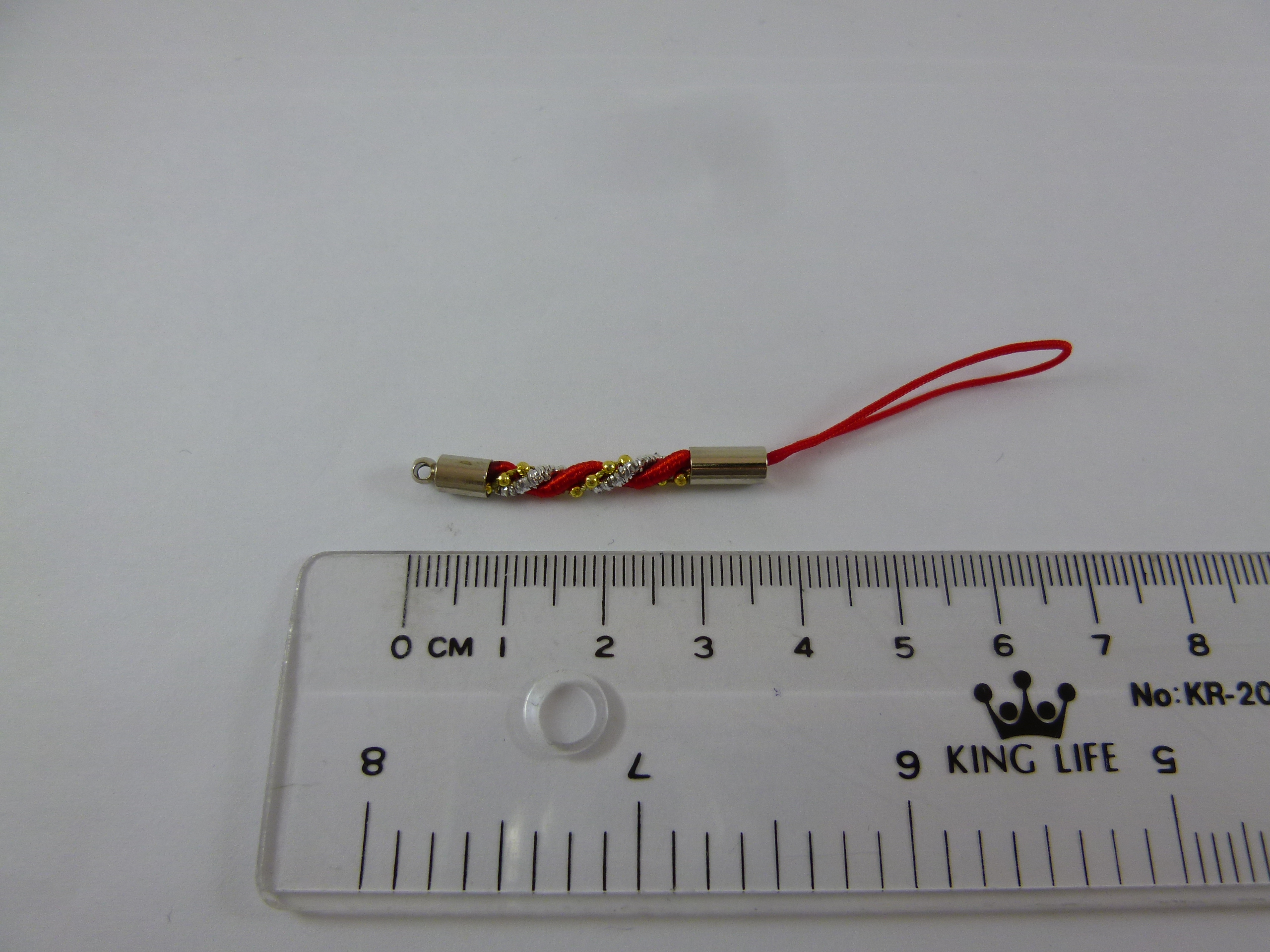 正白K色螺旋吊繩-紅色