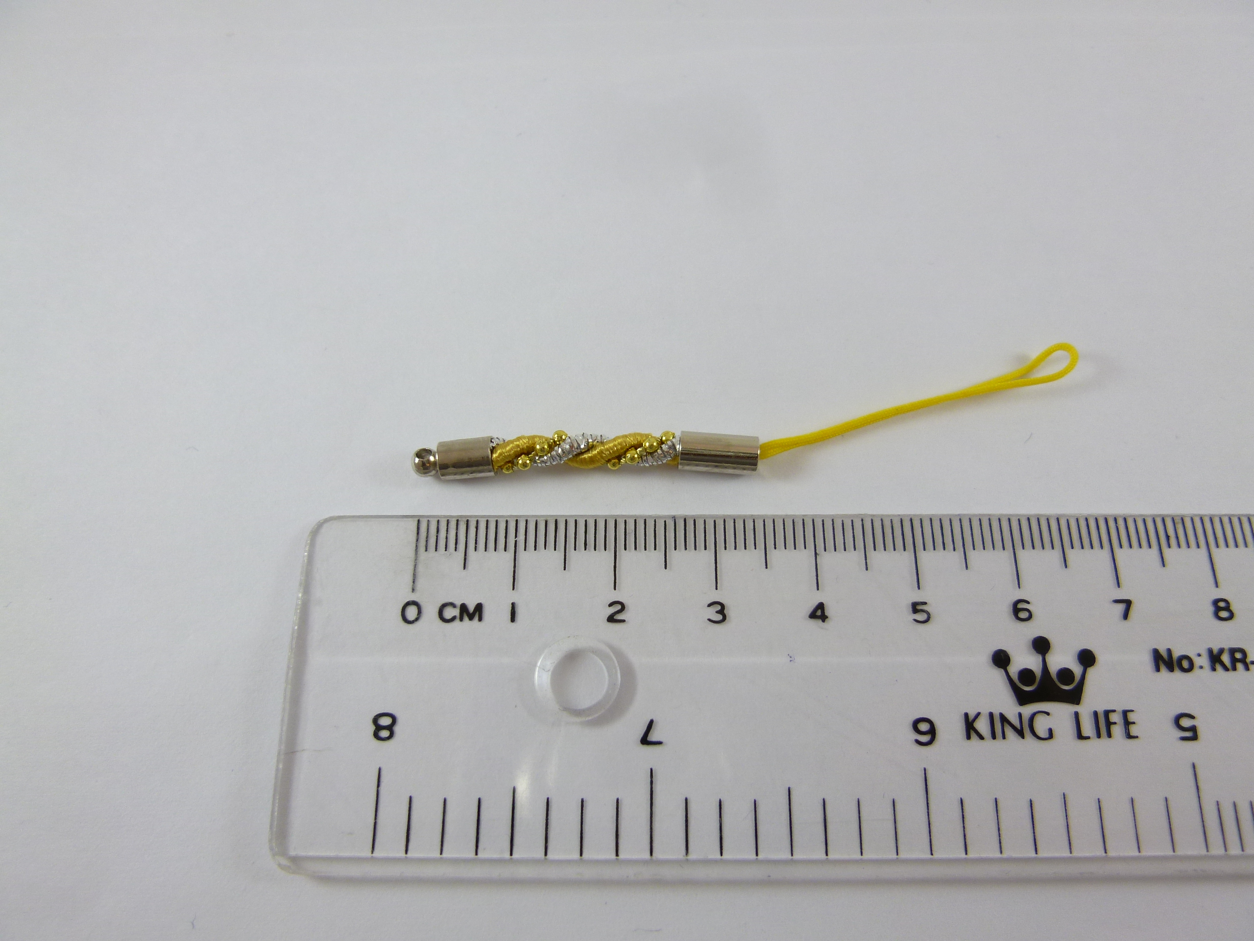 正白K色螺旋吊繩-金色