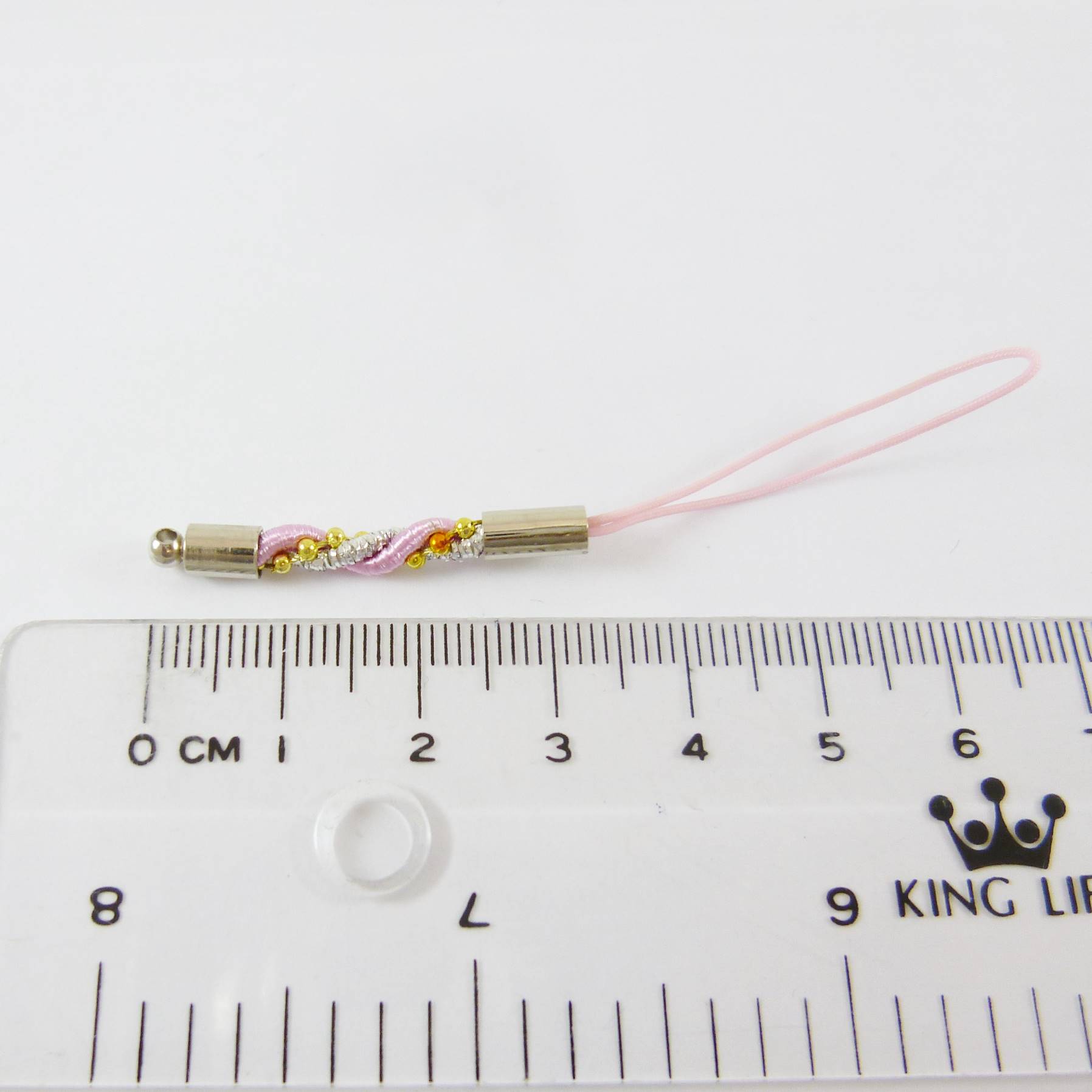 正白K色螺旋吊繩-淺粉紅