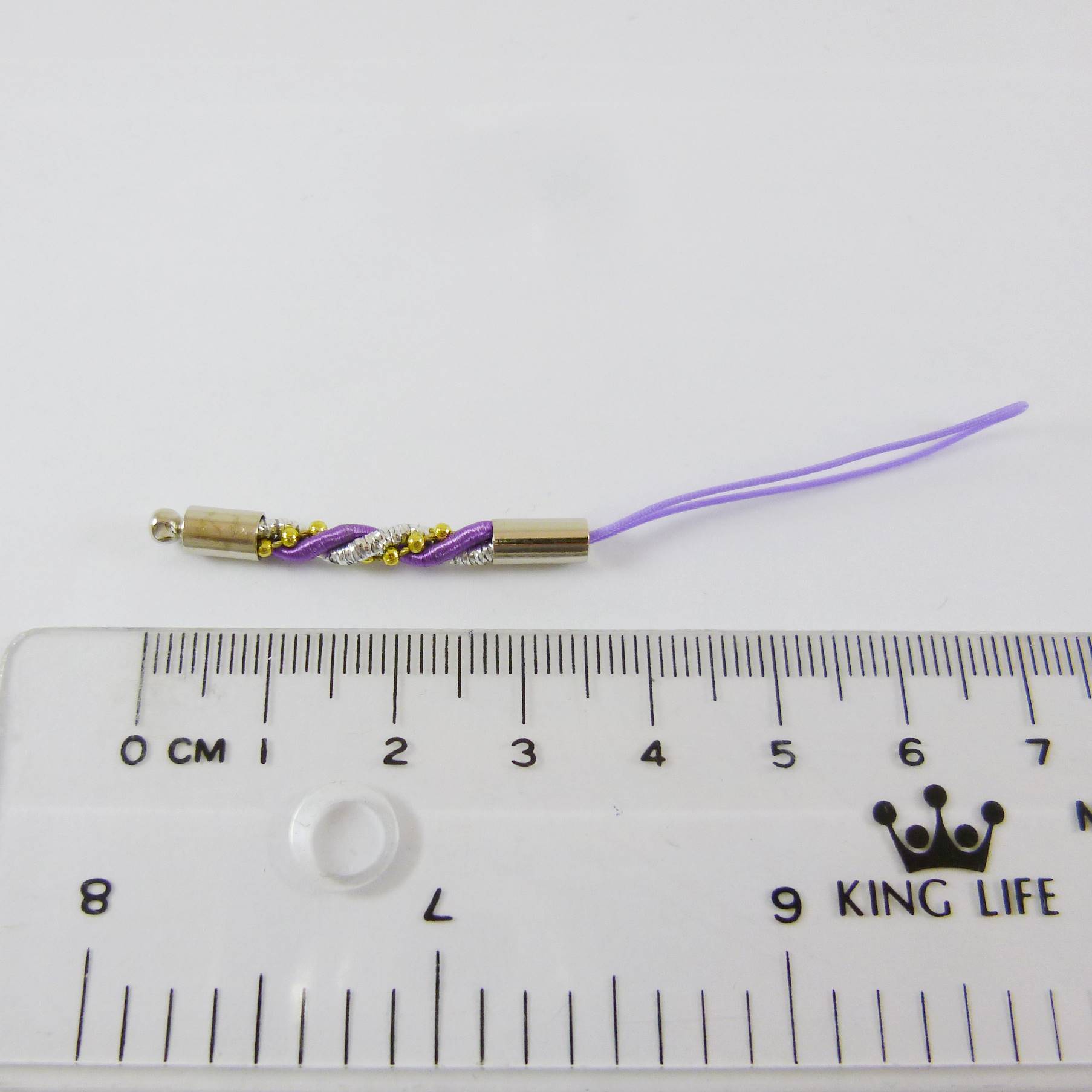 正白K色螺旋吊繩-紫色