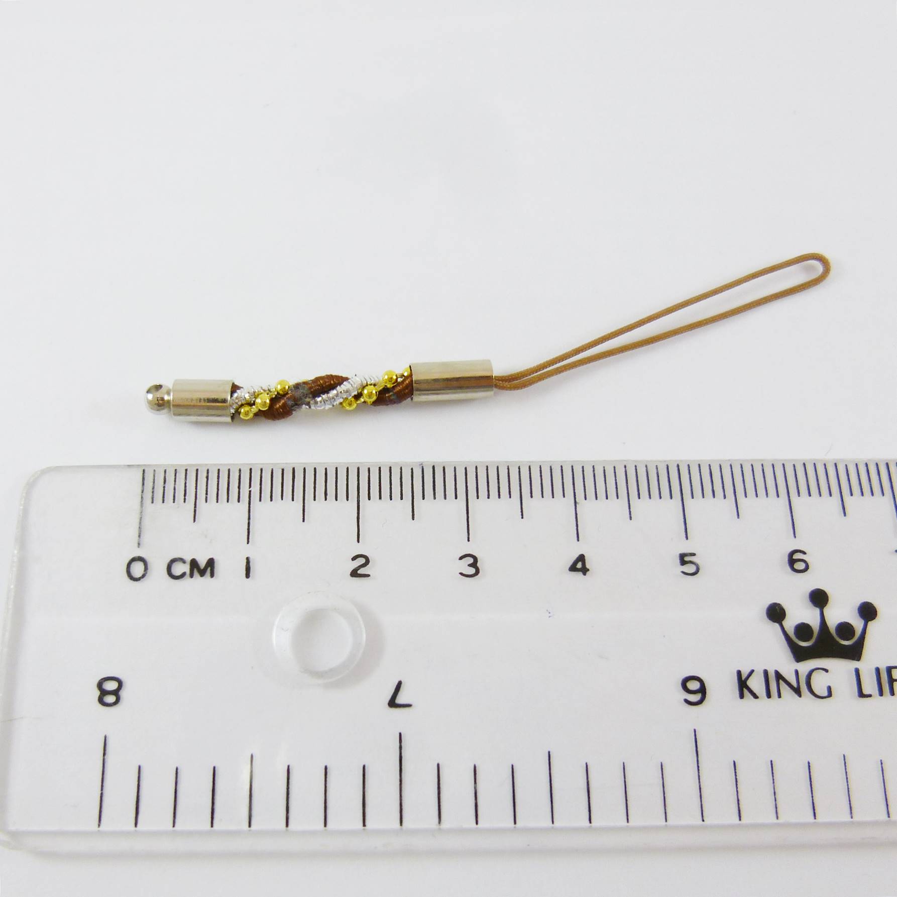 正白K色螺旋吊繩-咖啡