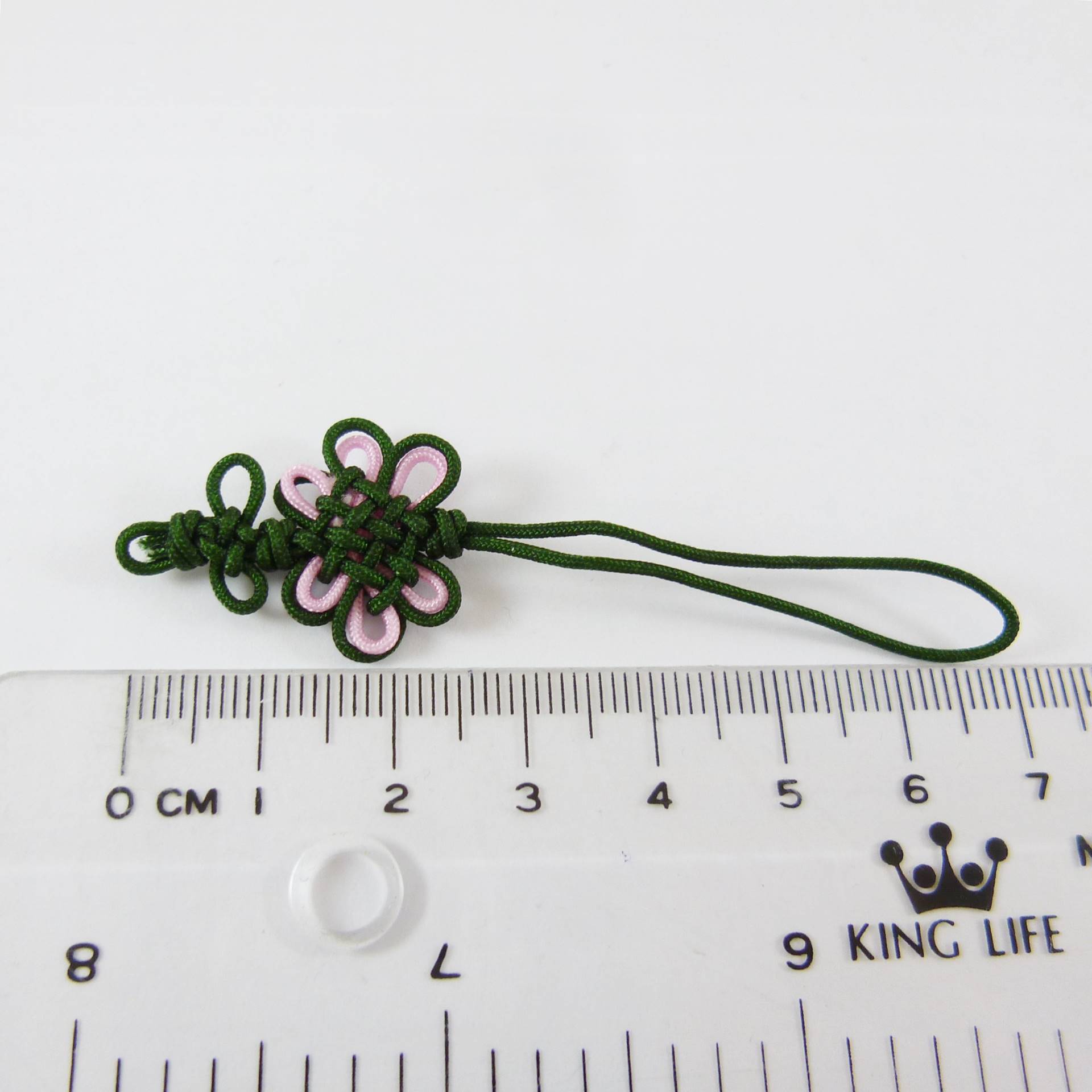 雙色盤長+萬字結吊繩-中橄欖綠