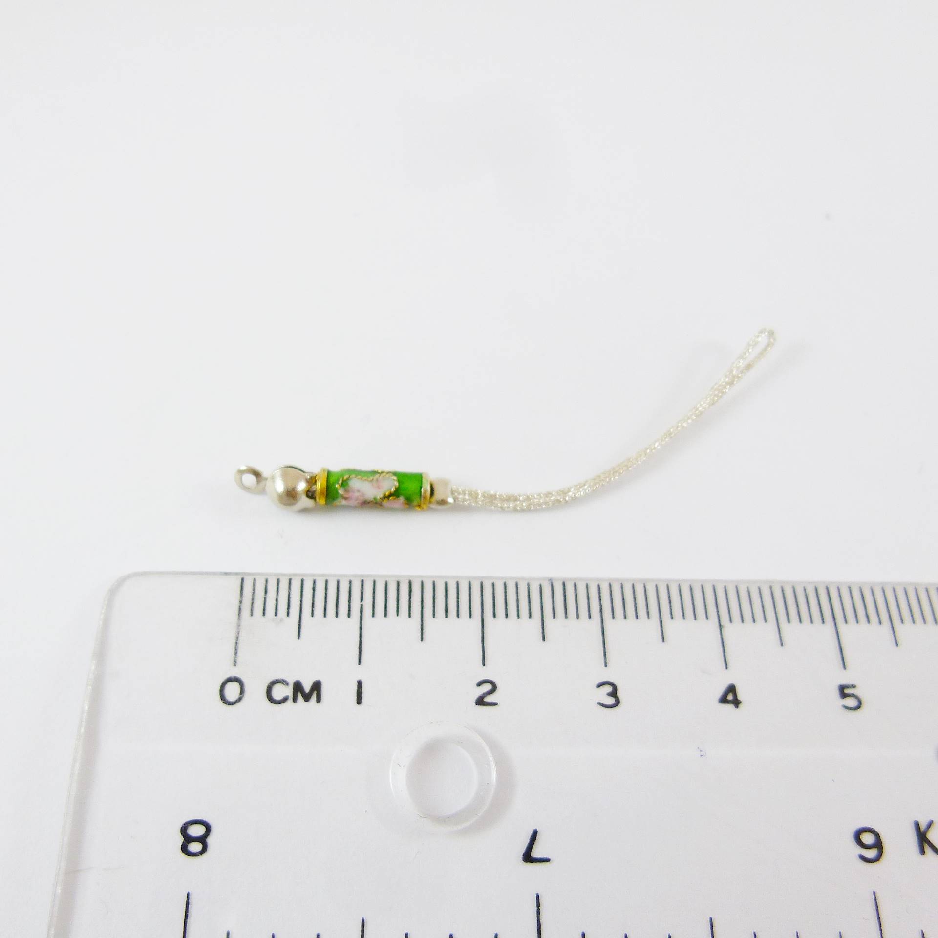 正白K色綠色景泰藍銀色吊繩