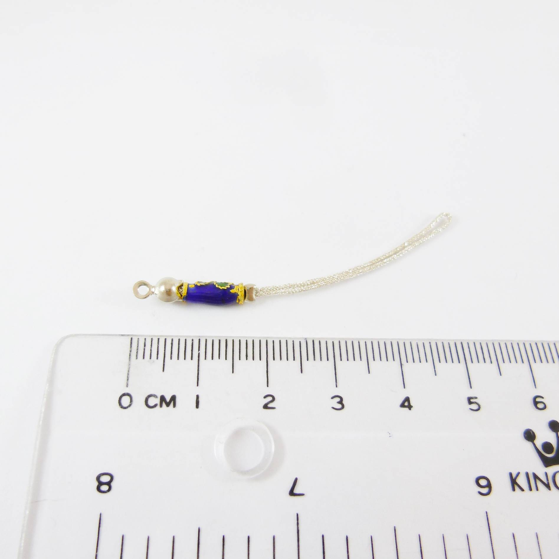 正白K色筆藍景泰藍銀色吊繩