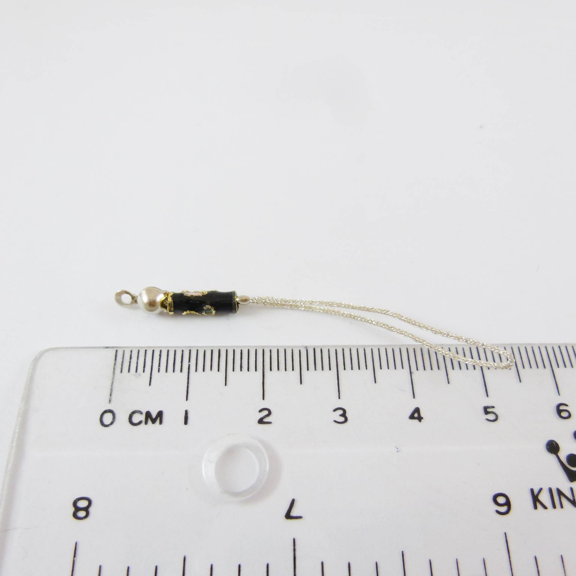 正白K色黑色景泰藍銀色吊繩