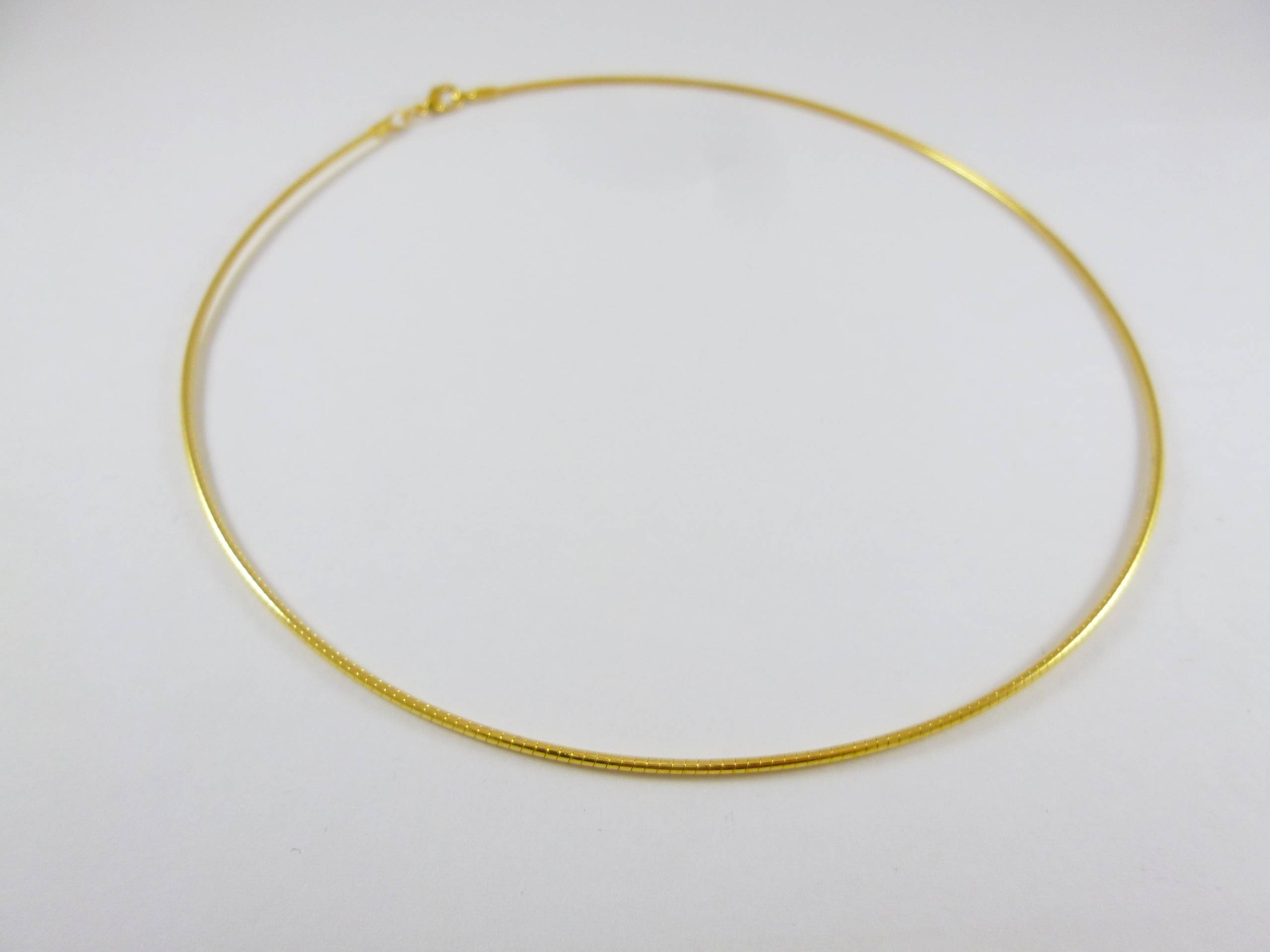 銅鍍金色刻紋頸鍊