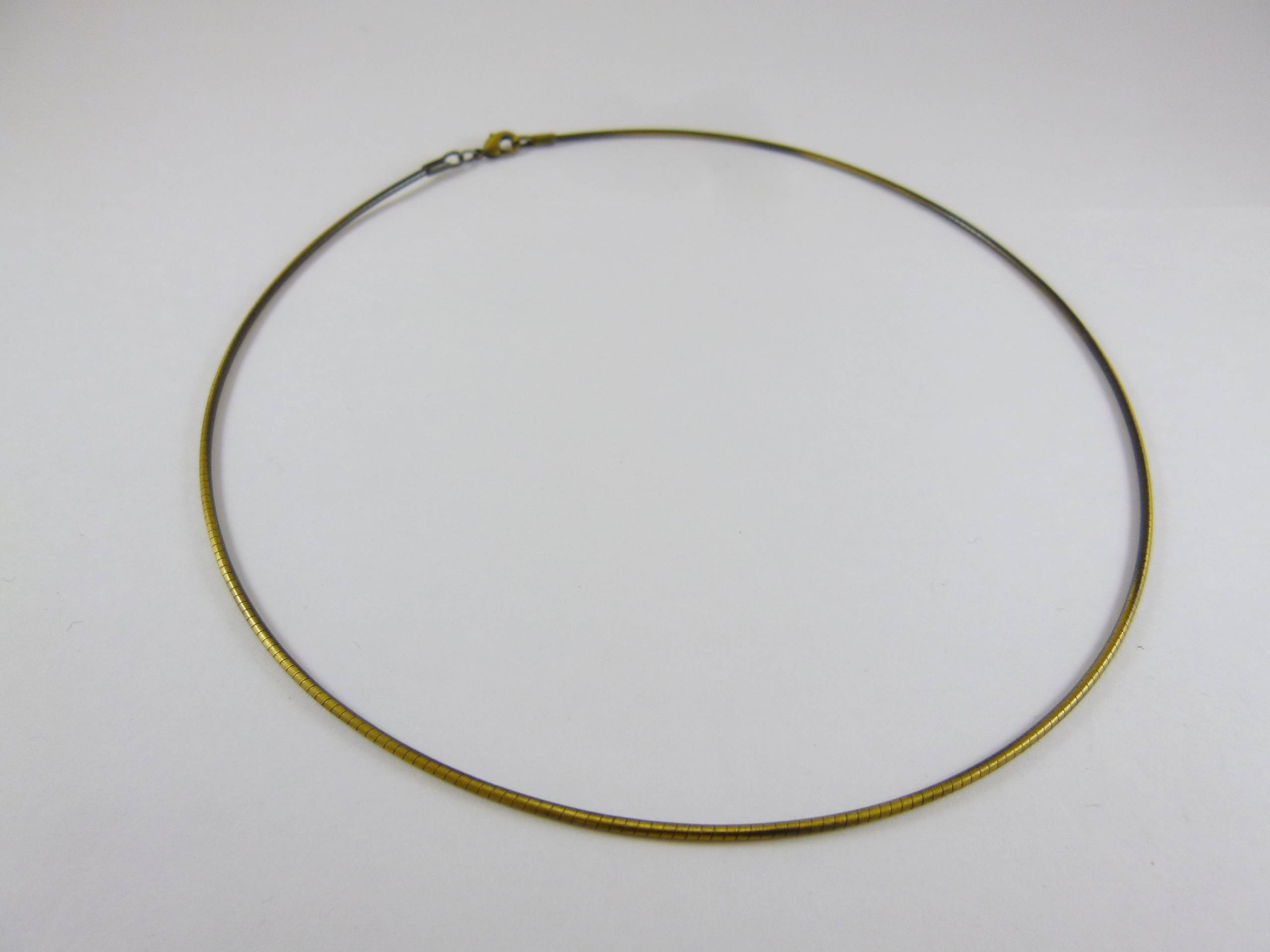 銅鍍青古銅色刻紋頸鍊