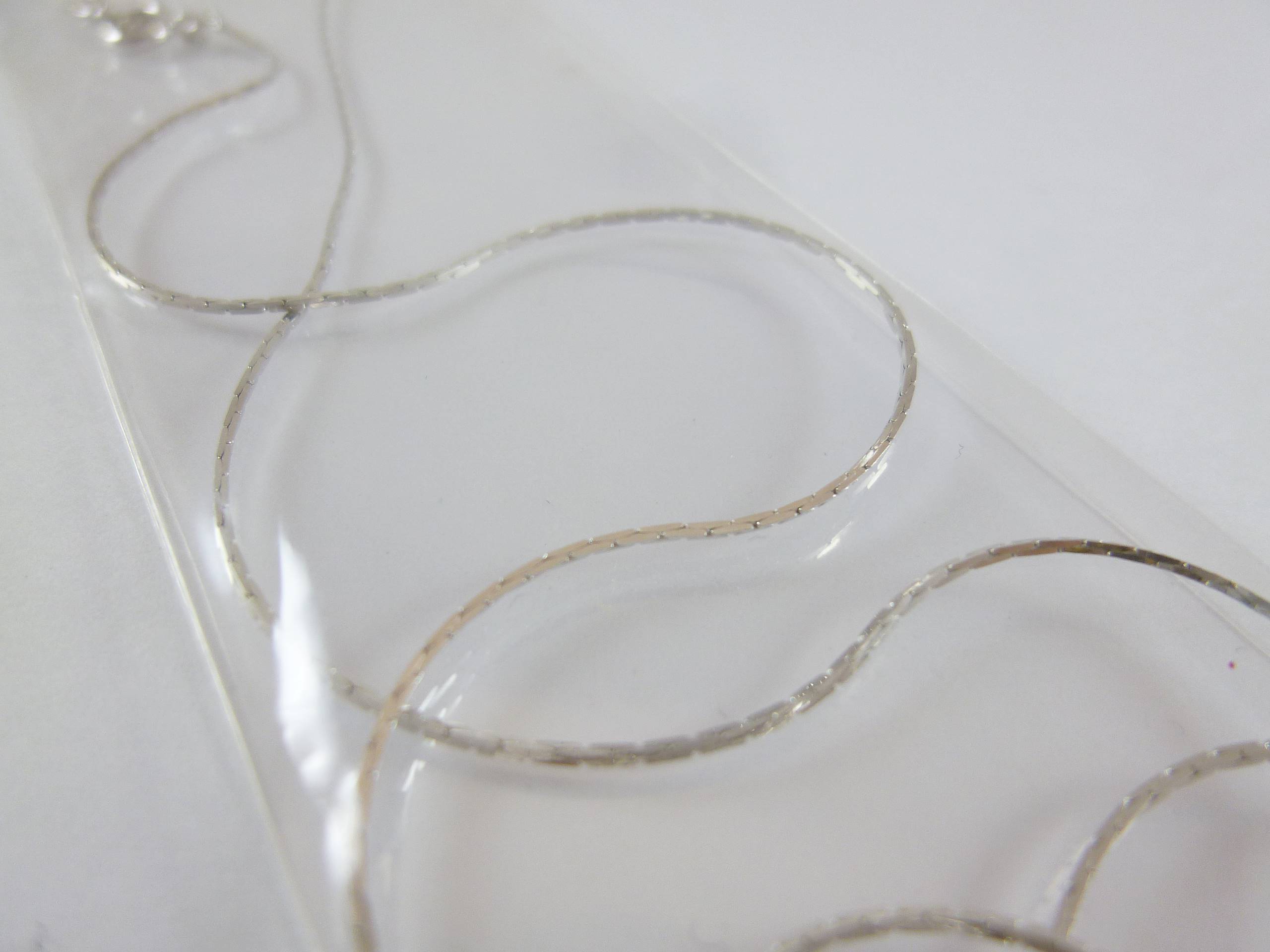 銅鍍正白K色日製扁紋項鍊