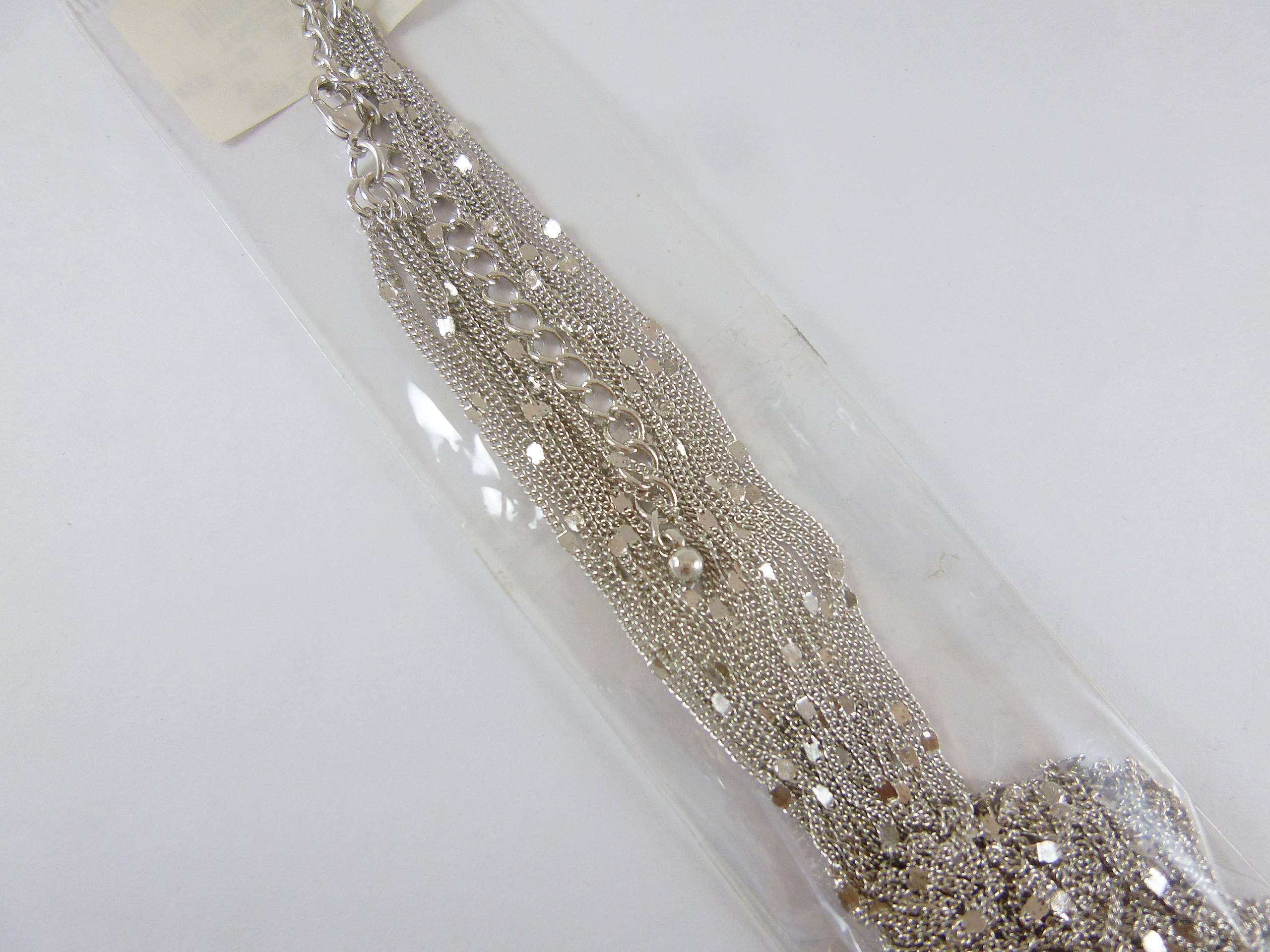 正白K兩段式s圈小扁片項鍊