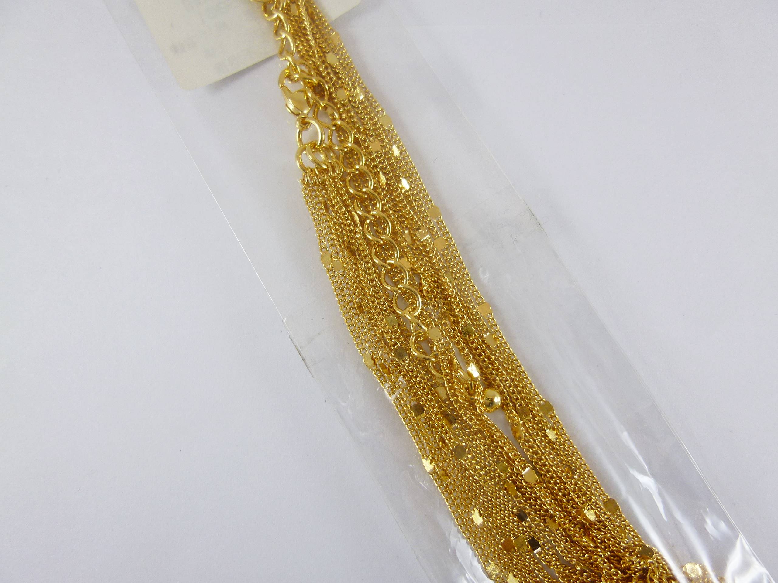 金色兩段式s圈小扁片項鍊