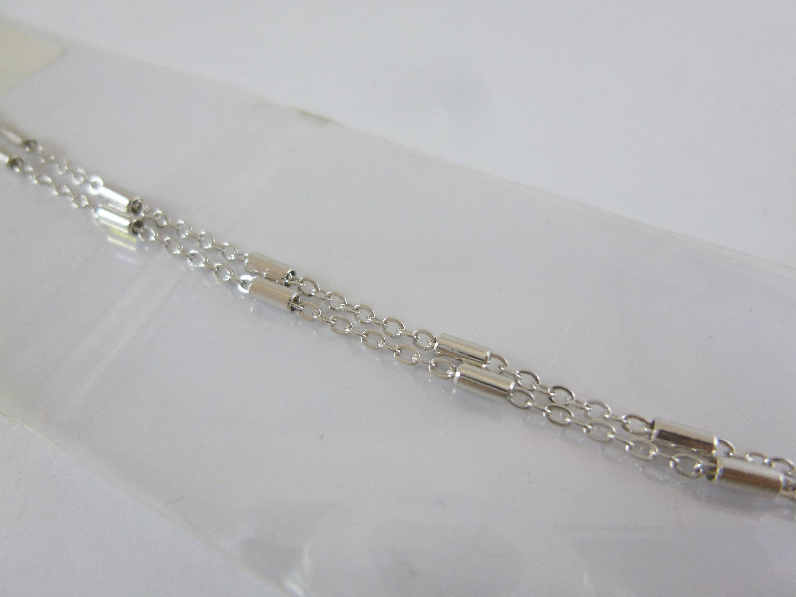 銅鍍無鎳厚白K柱形圓圈相接鍊