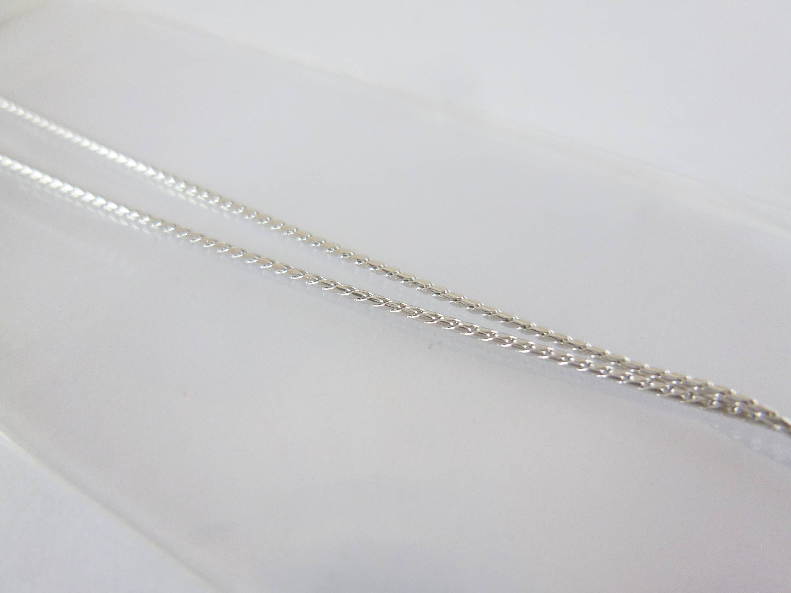 銅鍍正白K色扁方項鍊