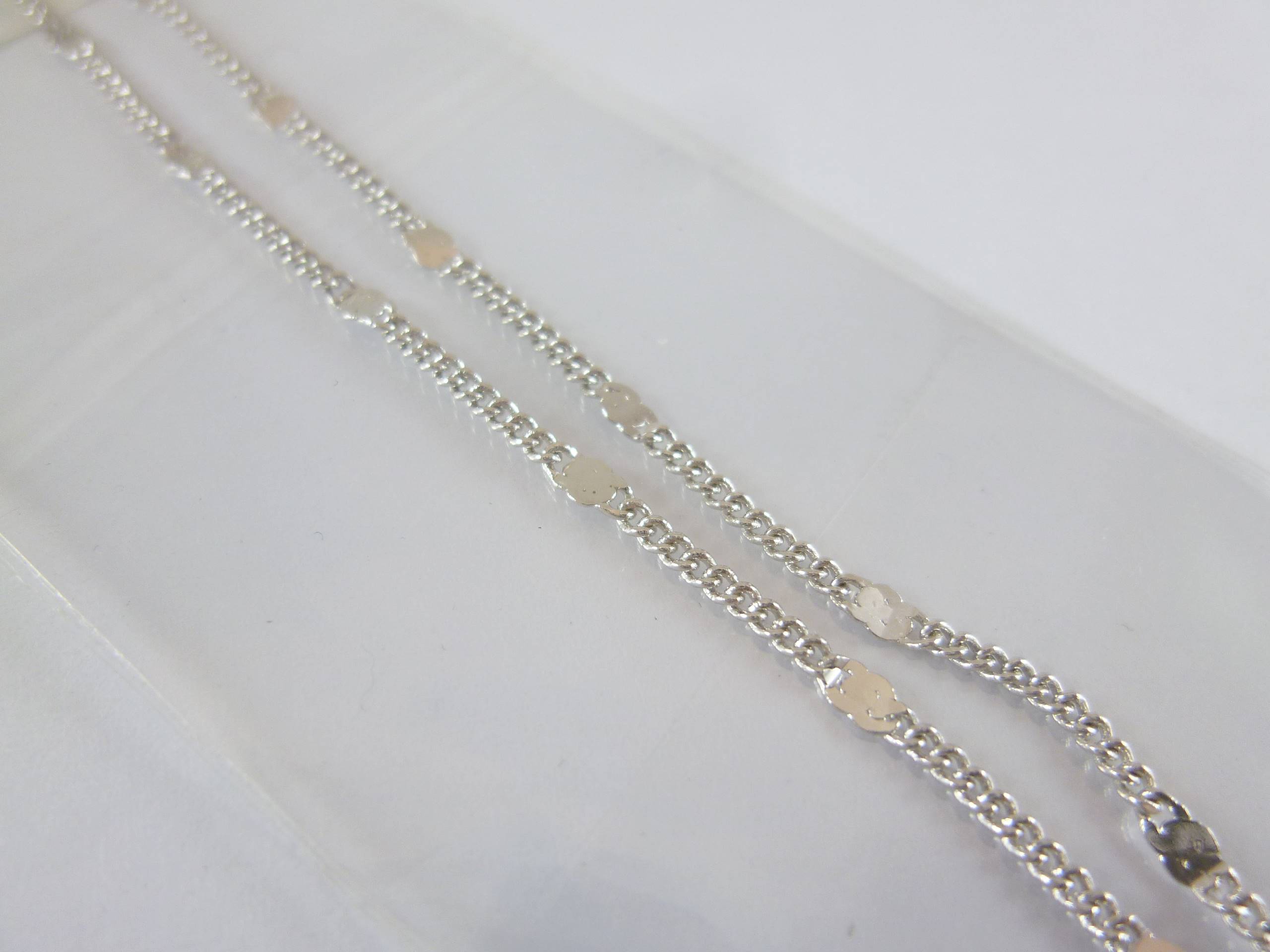 無鎳厚白K項鍊S圈扁片相接鍊