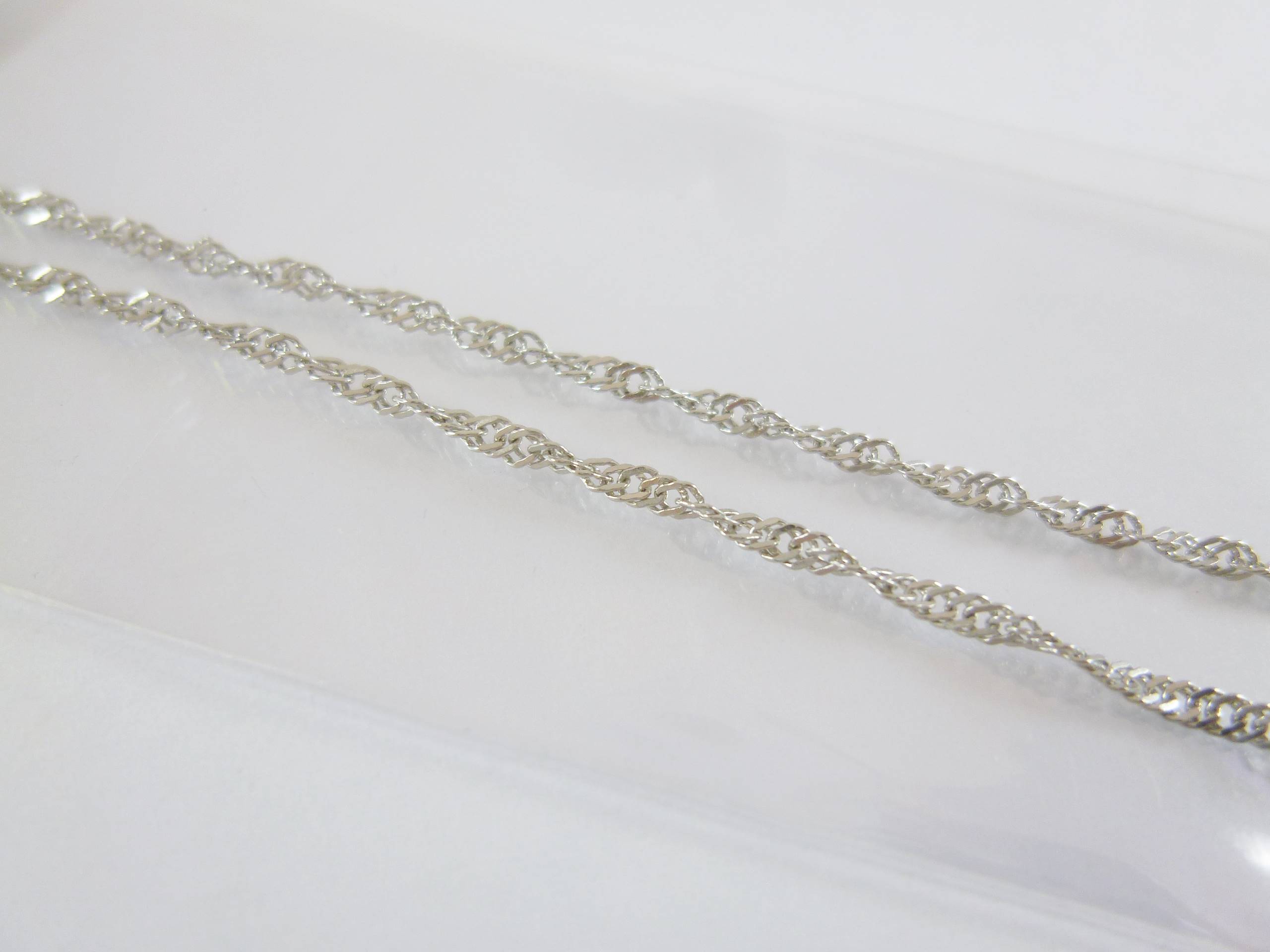 17.5吋不銹鋼水波項鍊