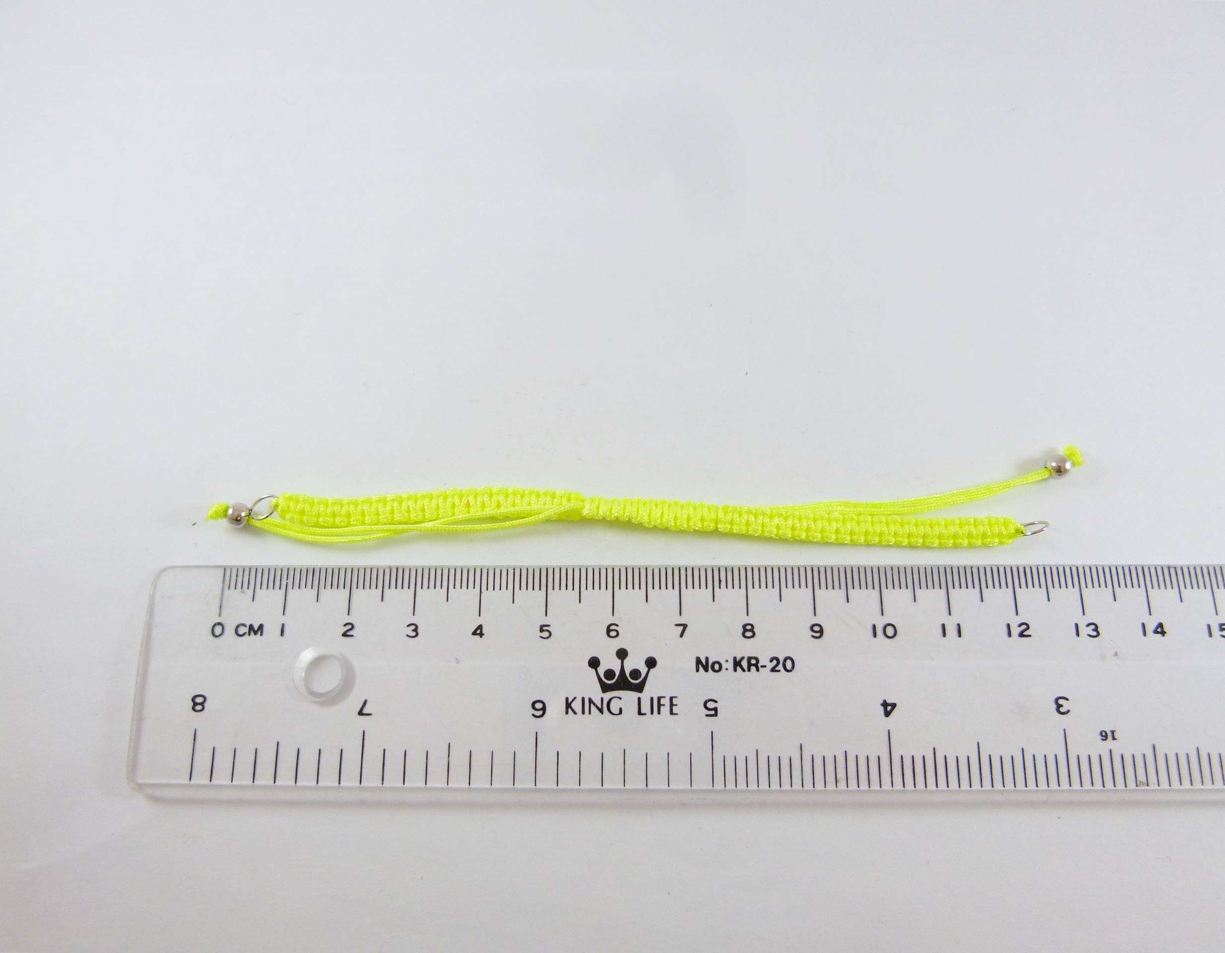 螢光黃色平結編織手鍊