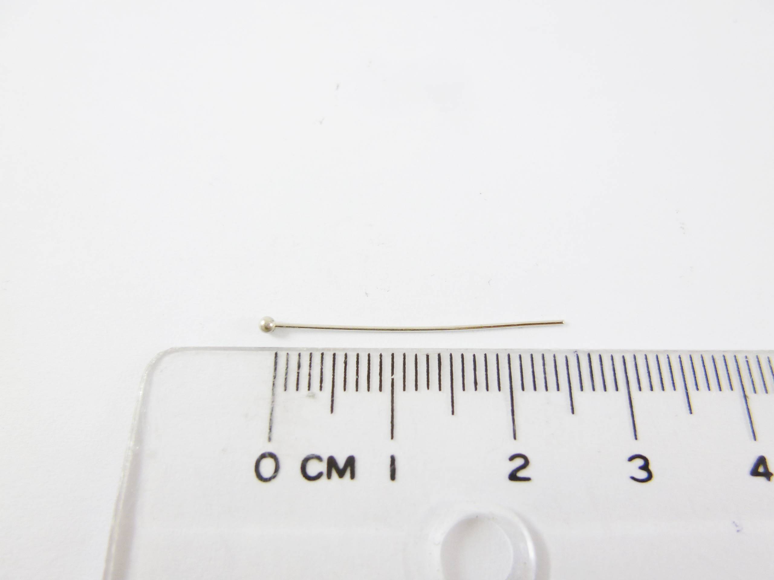 銅鍍白K色珠針-0.5x25mm