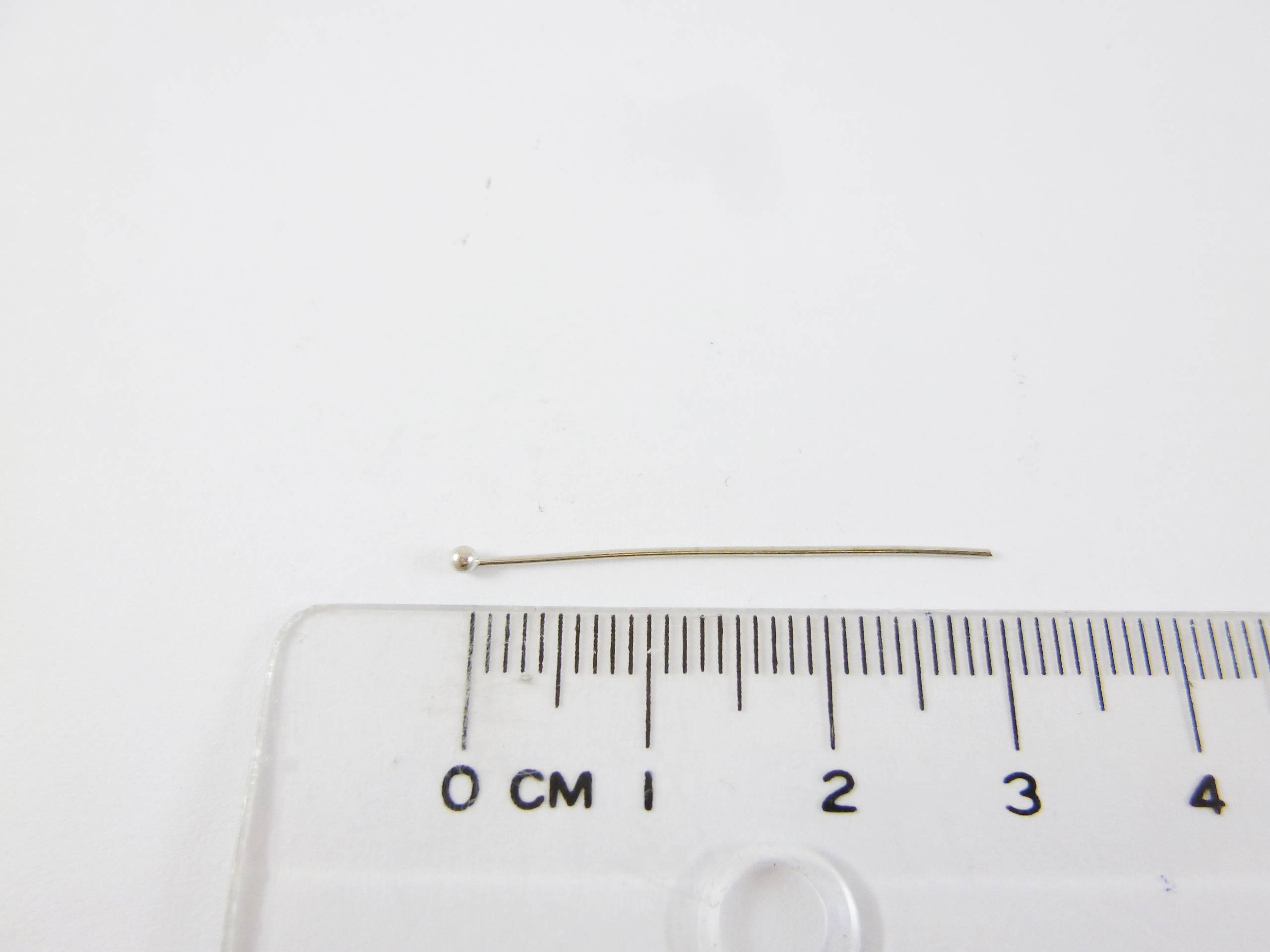 銅鍍白K色小頭珠針-0.6x30mm