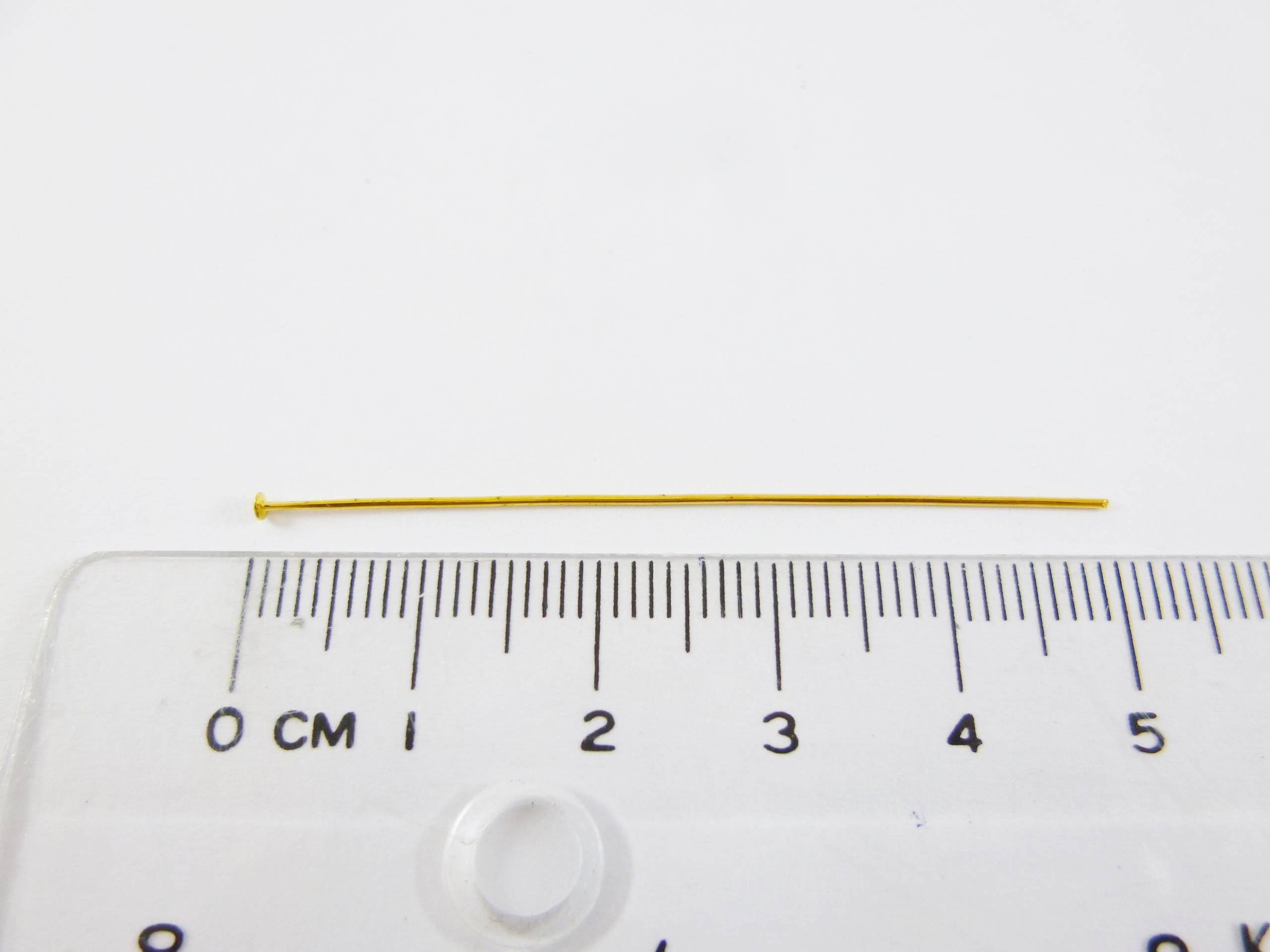 銅鍍金色T針-0.6x50mm