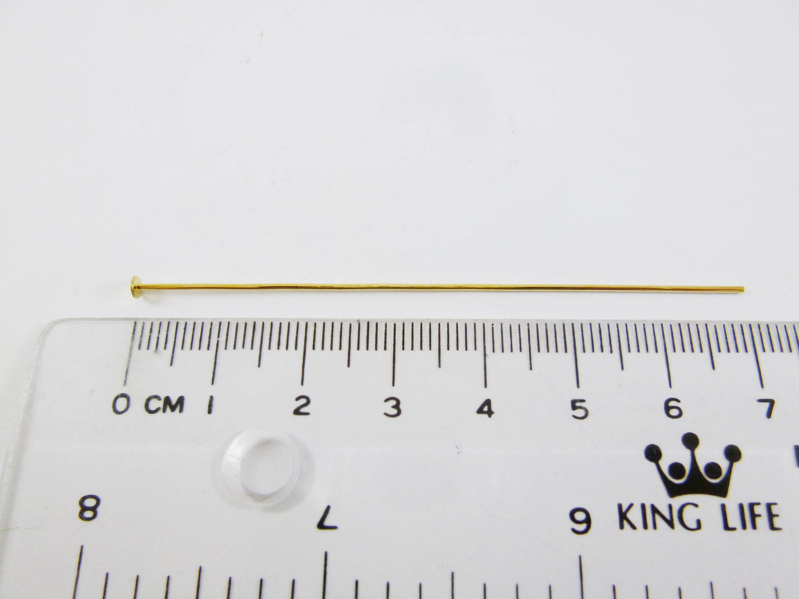 銅鍍金色T針-0.8x70mm