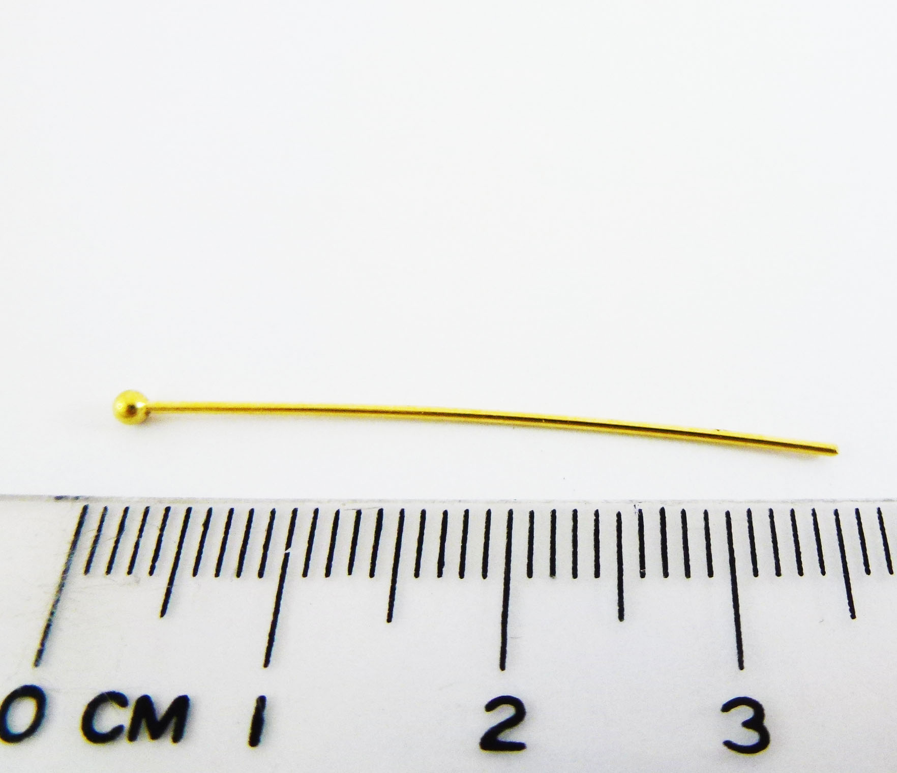 0.6x35mm銅鍍金色珠針