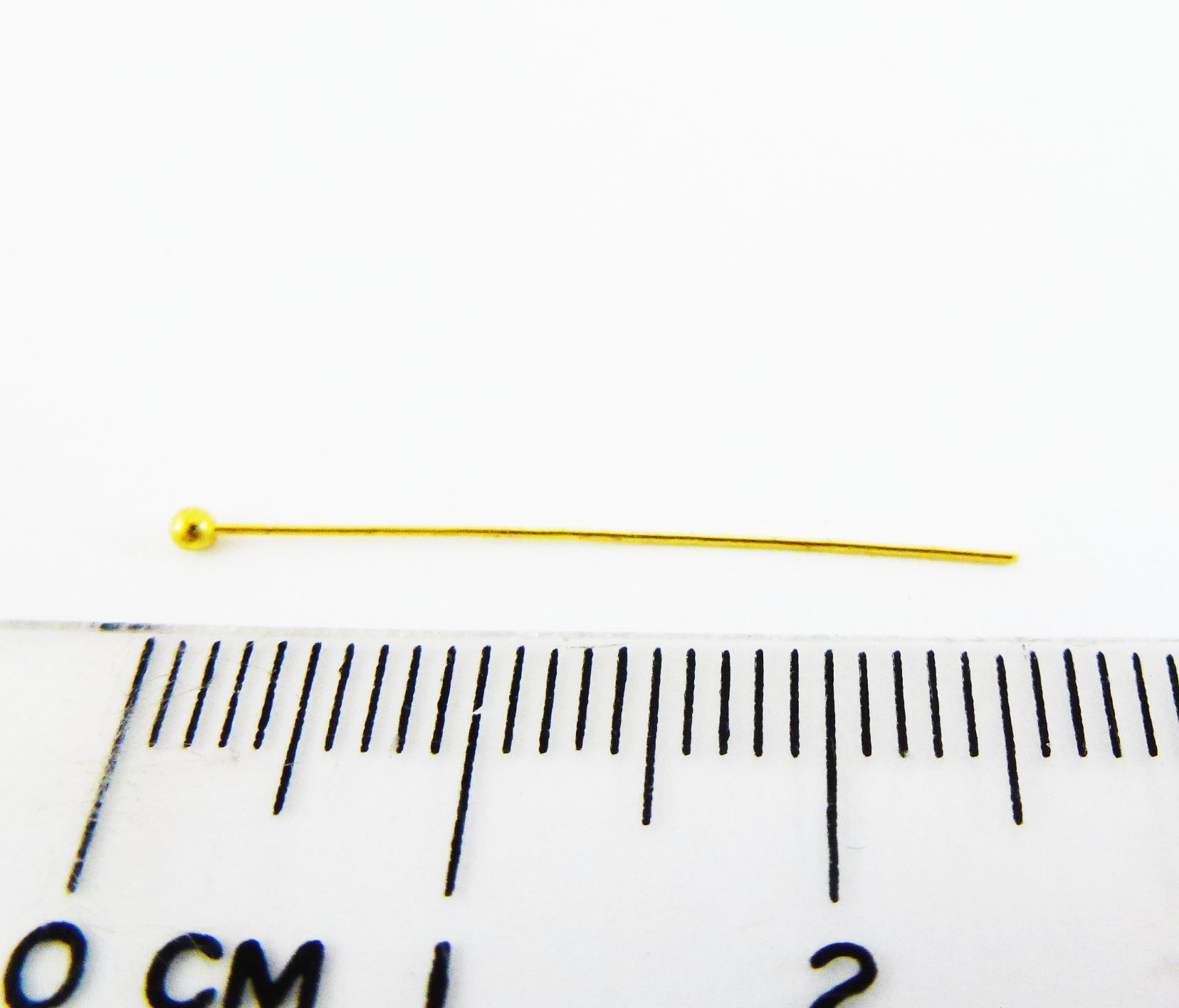 0.4x25mm銅鍍金色珠針