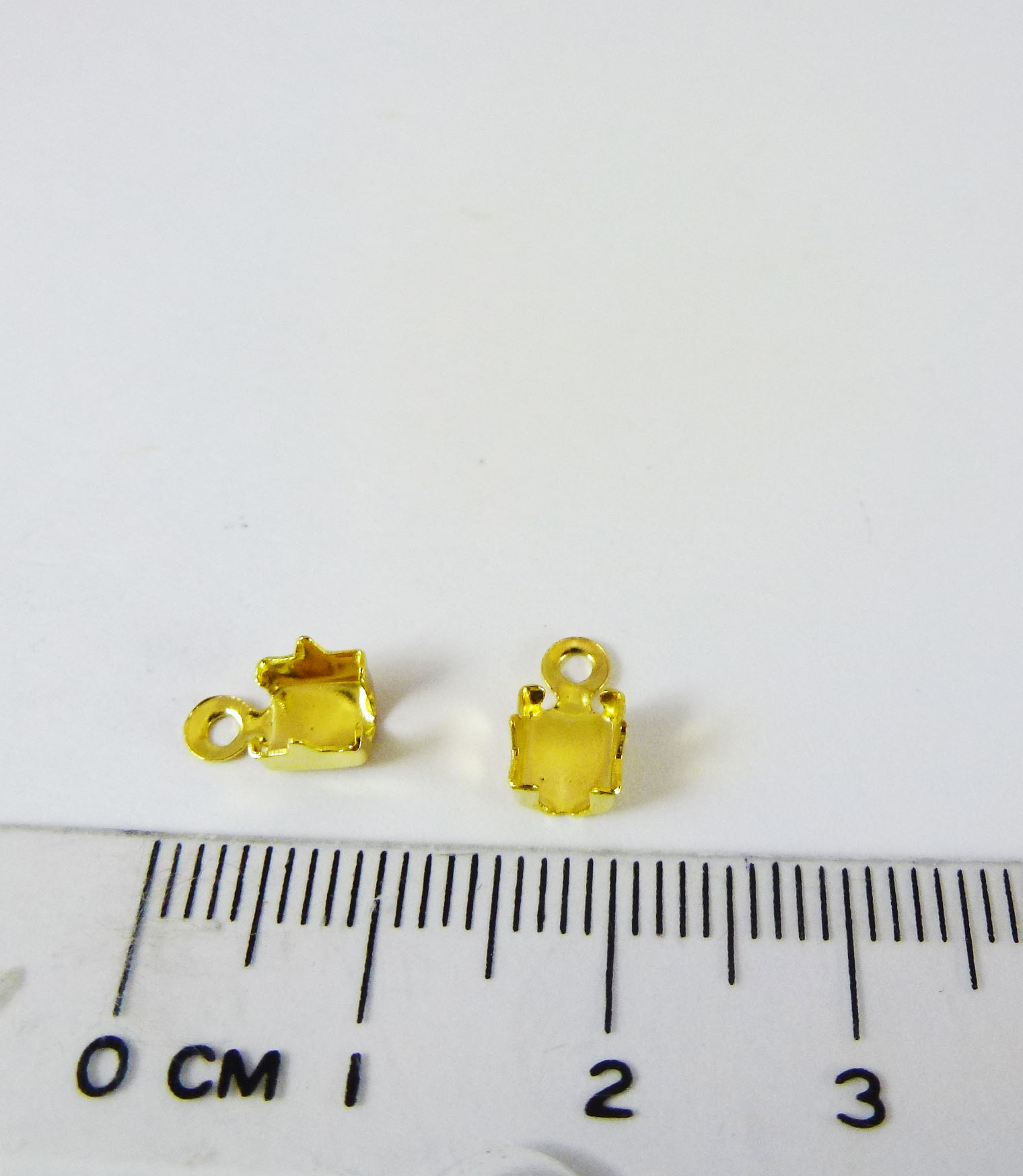 4mm銅鍍金色爪鑲夾頭