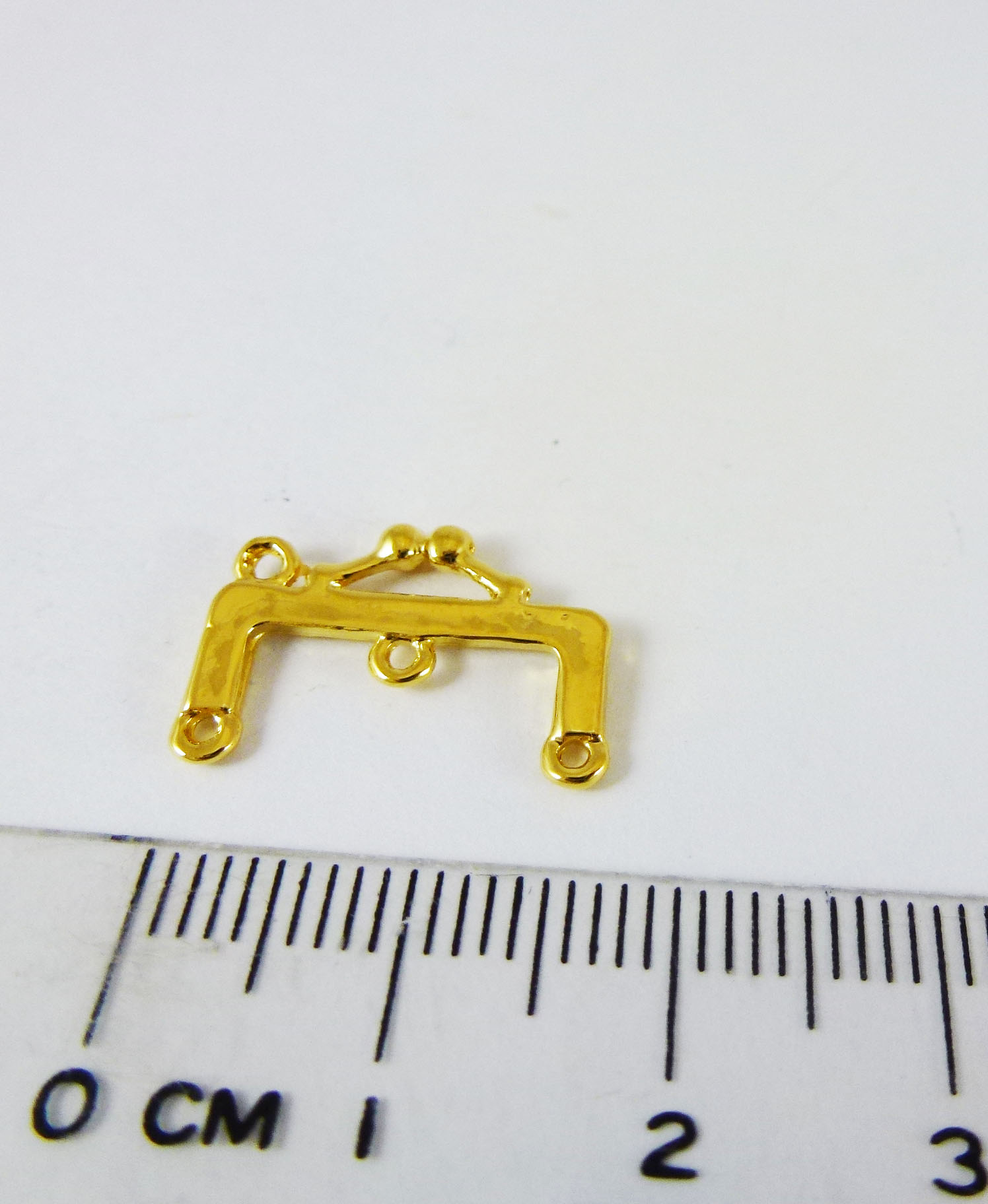16MM銅鍍金色三孔ㄇ字皮包扣