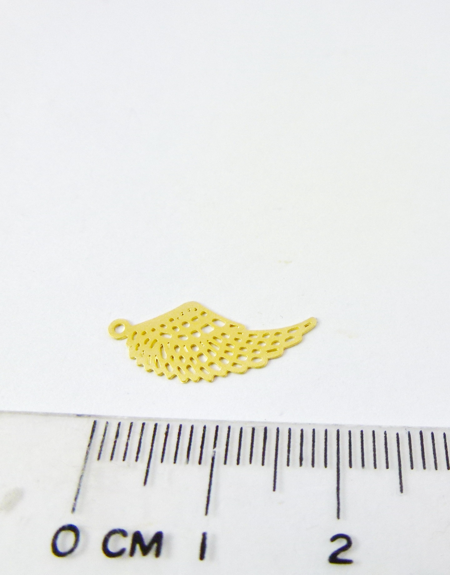 17MM銅鍍霧金色單孔鏤空翅膀
