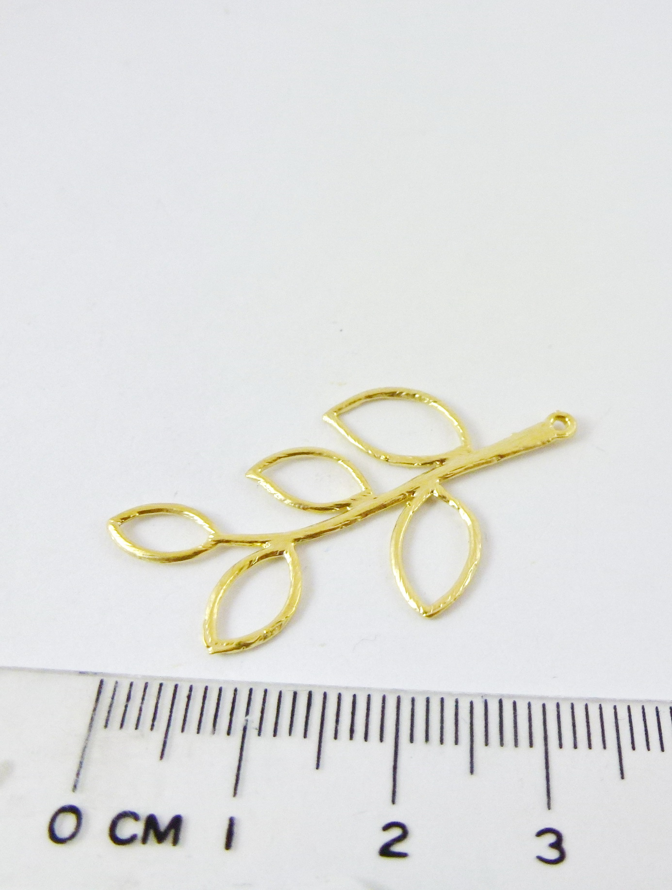 35mm銅鍍霧金色單孔空心葉