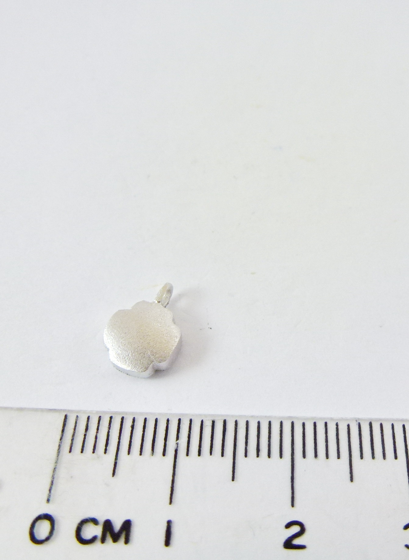 20mm銅鍍霧銀色單孔胖十字