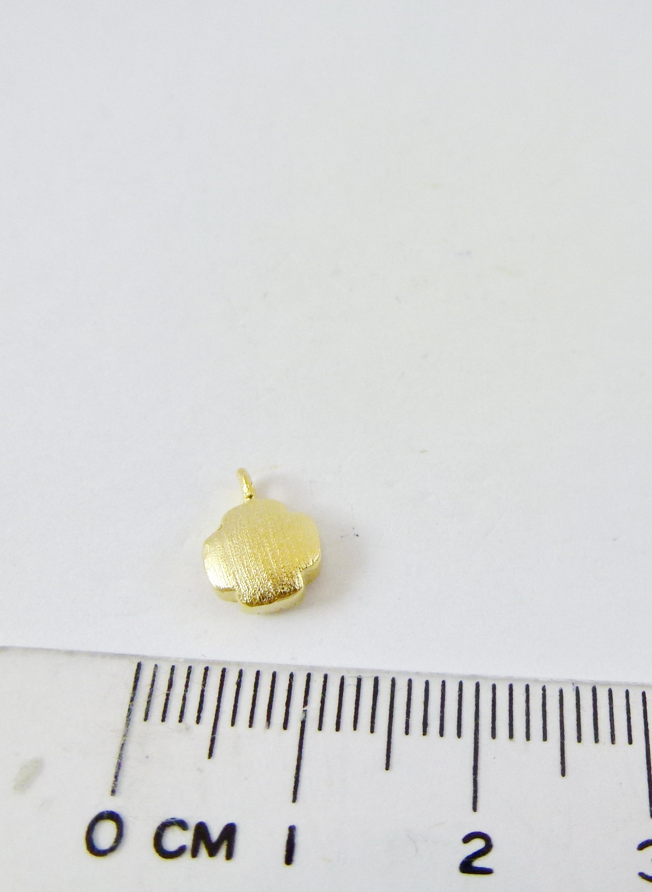 20mm銅鍍霧金色單孔胖十字