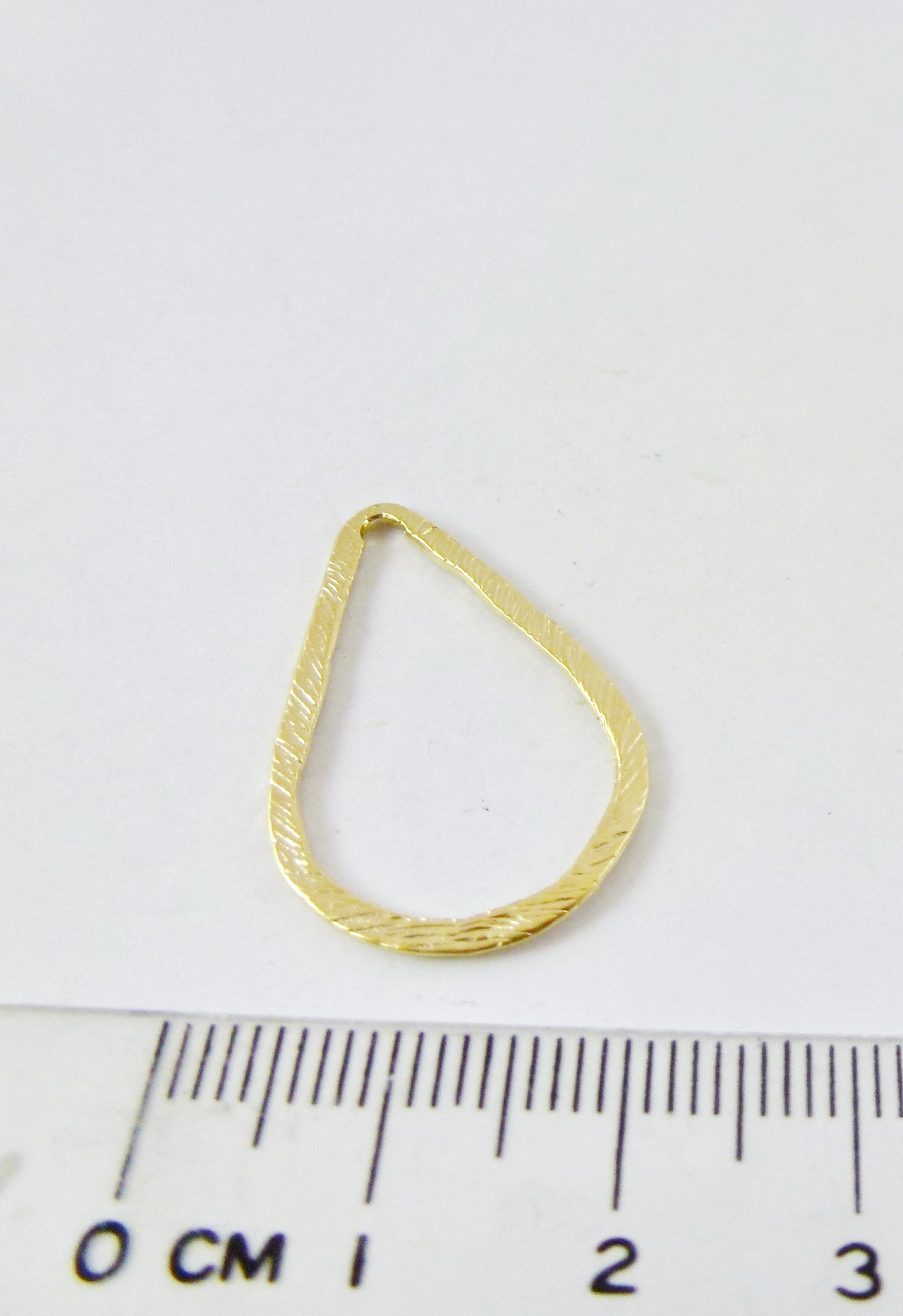 28mm銅鍍霧金色條紋水滴