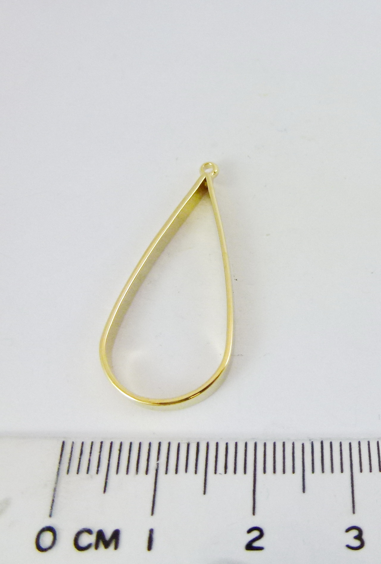 30mm銅鍍金色單孔水滴框