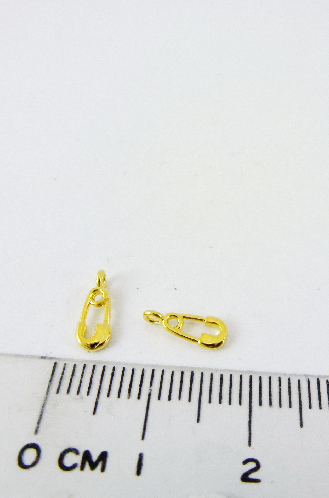 7mm銅鍍金色單孔別針