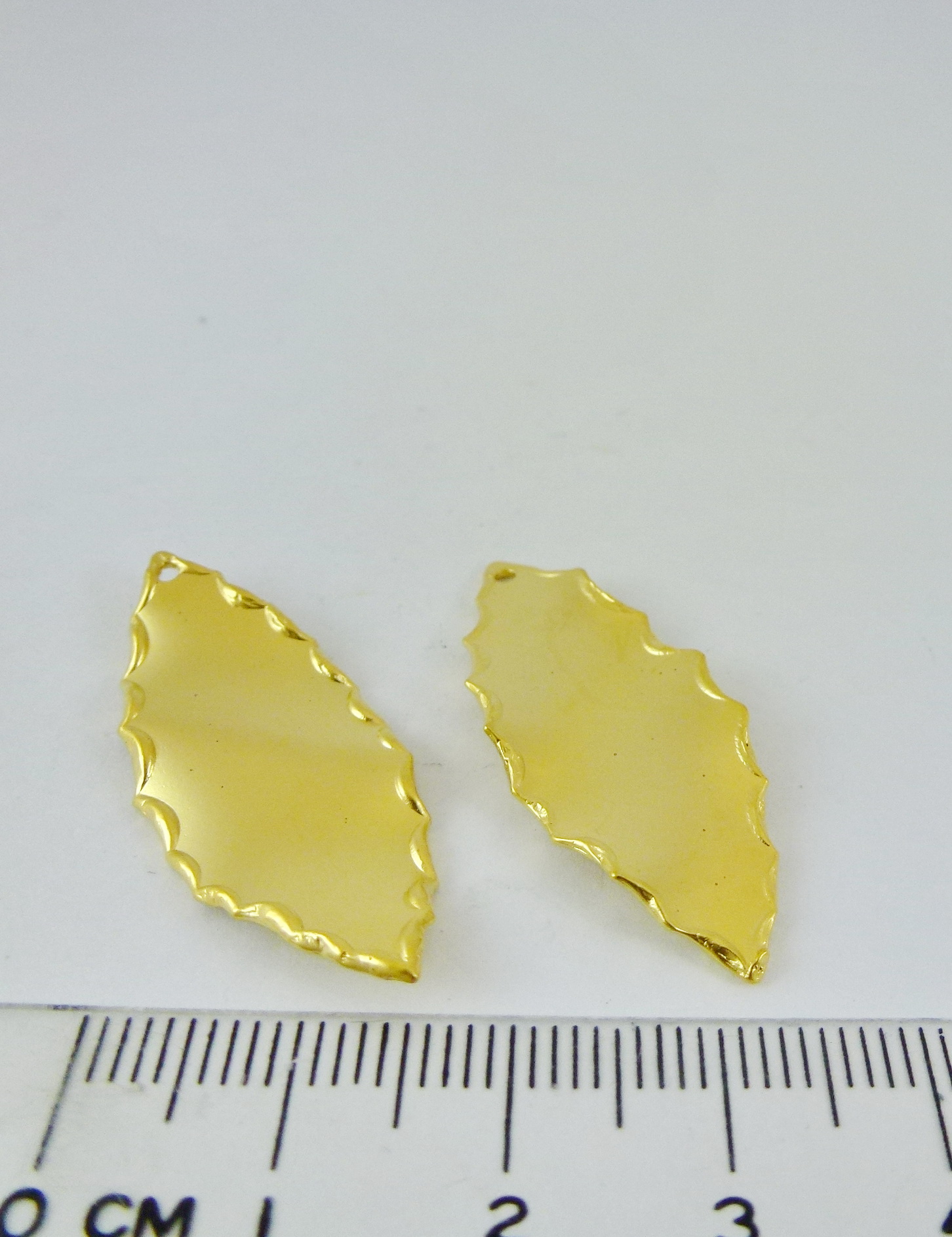 35mm銅鍍霧金色單孔平滑葉
