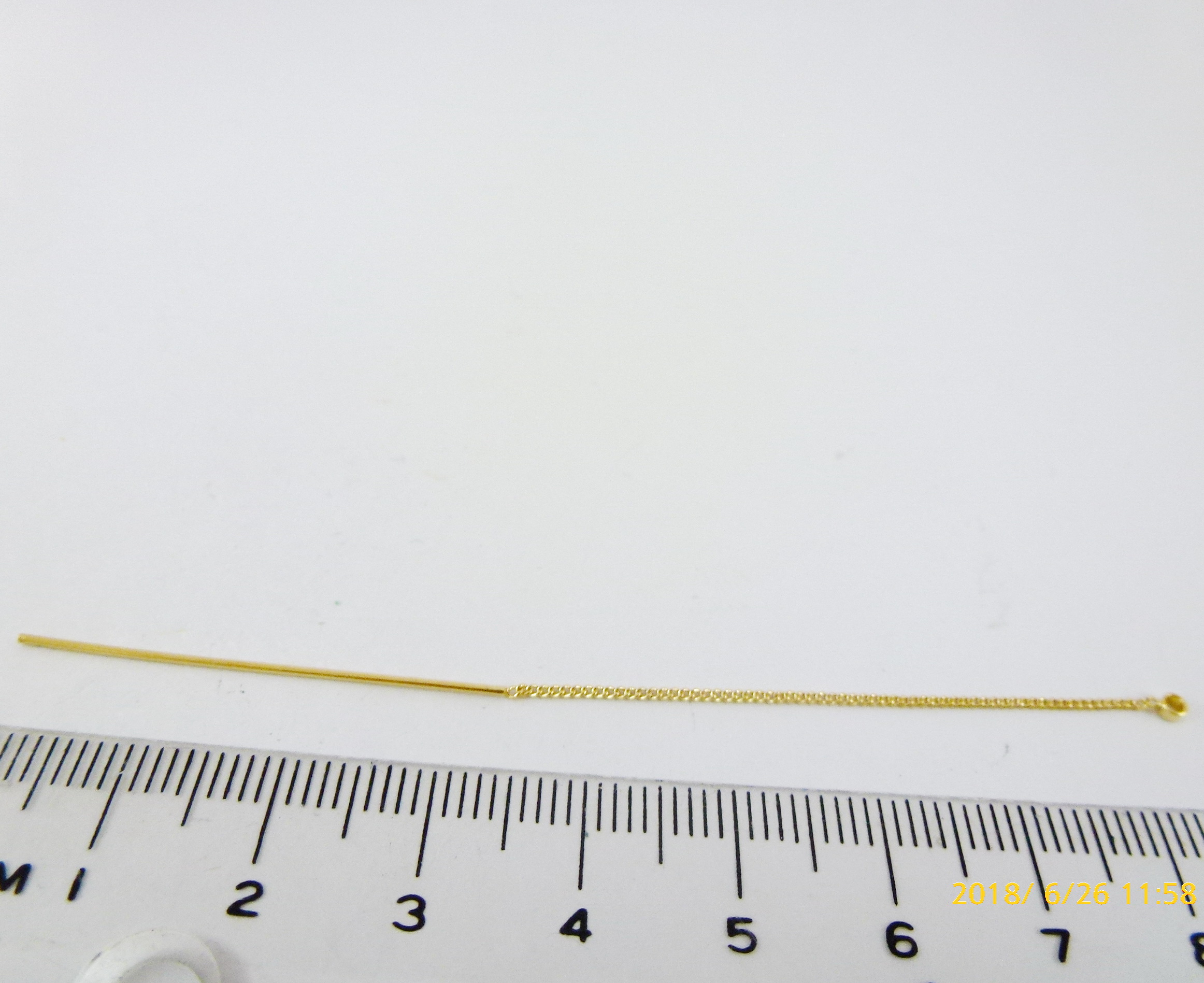 90MM銅鍍金色耳鍊