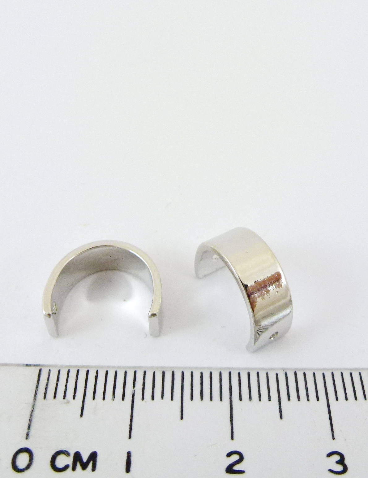 14MM銅鍍正白K雙孔U形