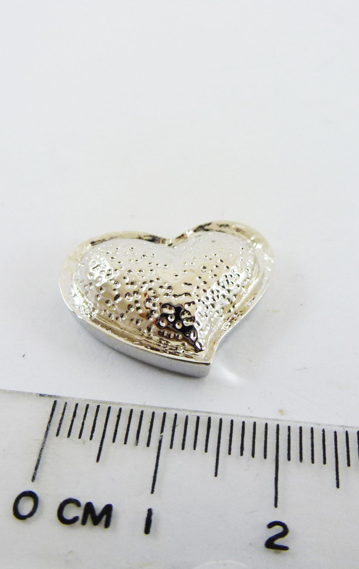 合金鍍無鎳厚白K穿人式墜子座台-16X20MM心形
