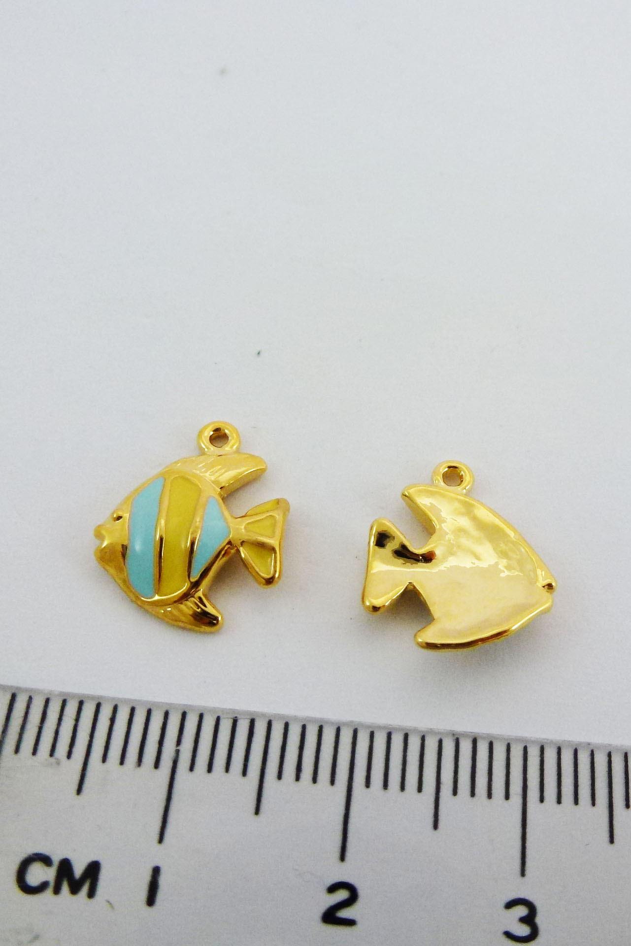 銅鍍金色單孔熱帶魚