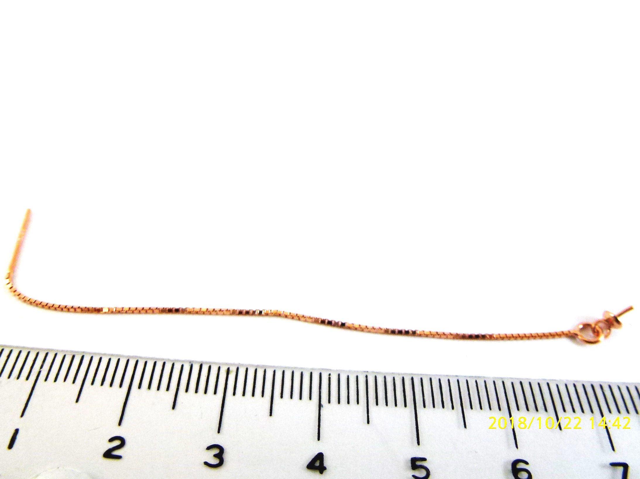 80mm純銀鍍玫瑰金耳鍊附黏針
