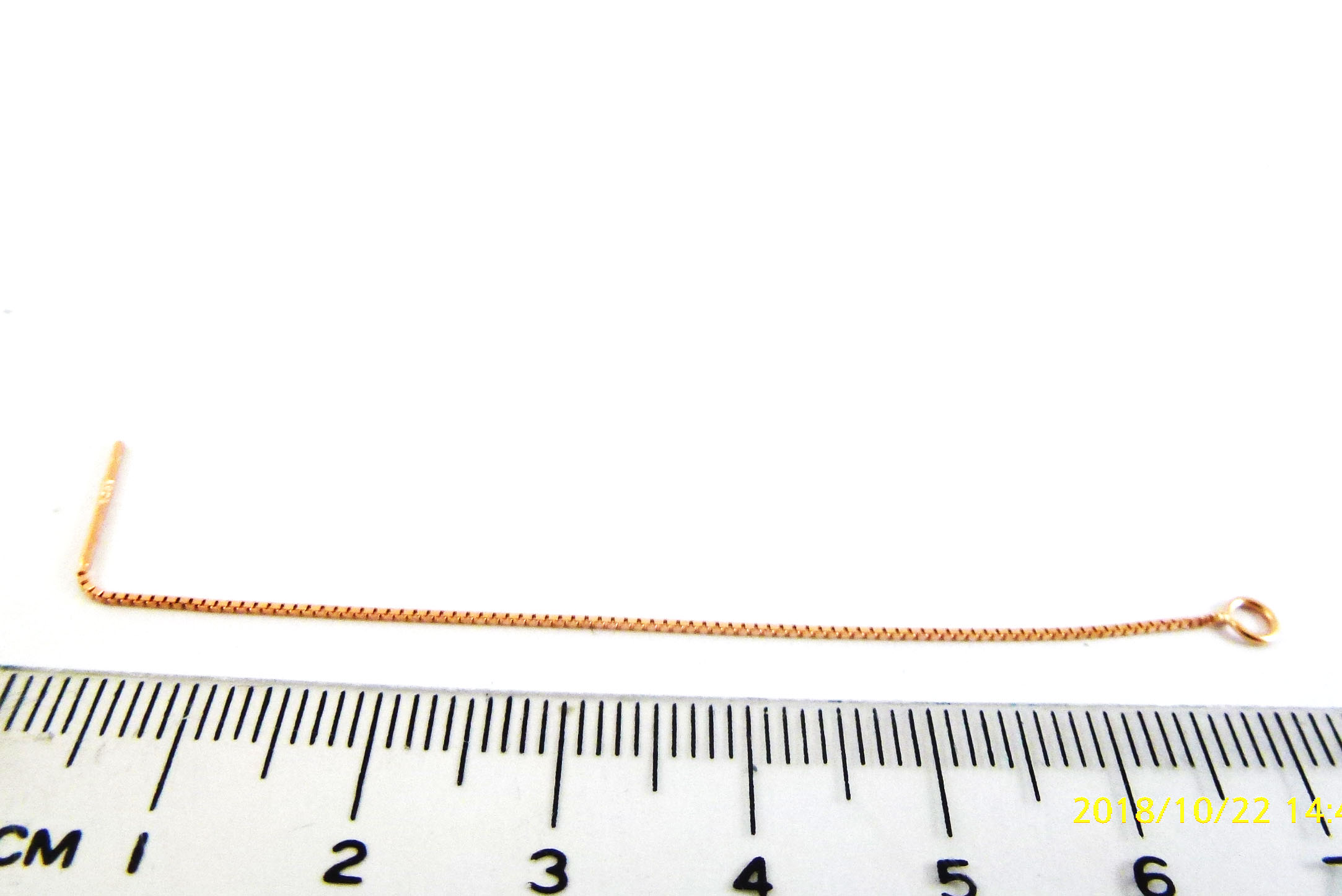 80mm純銀鍍玫瑰金耳鍊