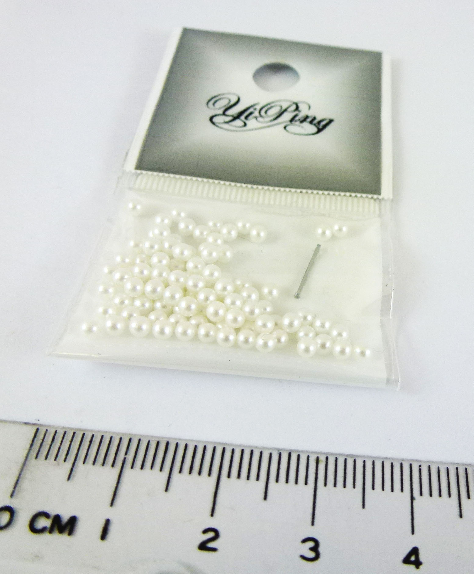 2.5mm無洞白色珍珠
