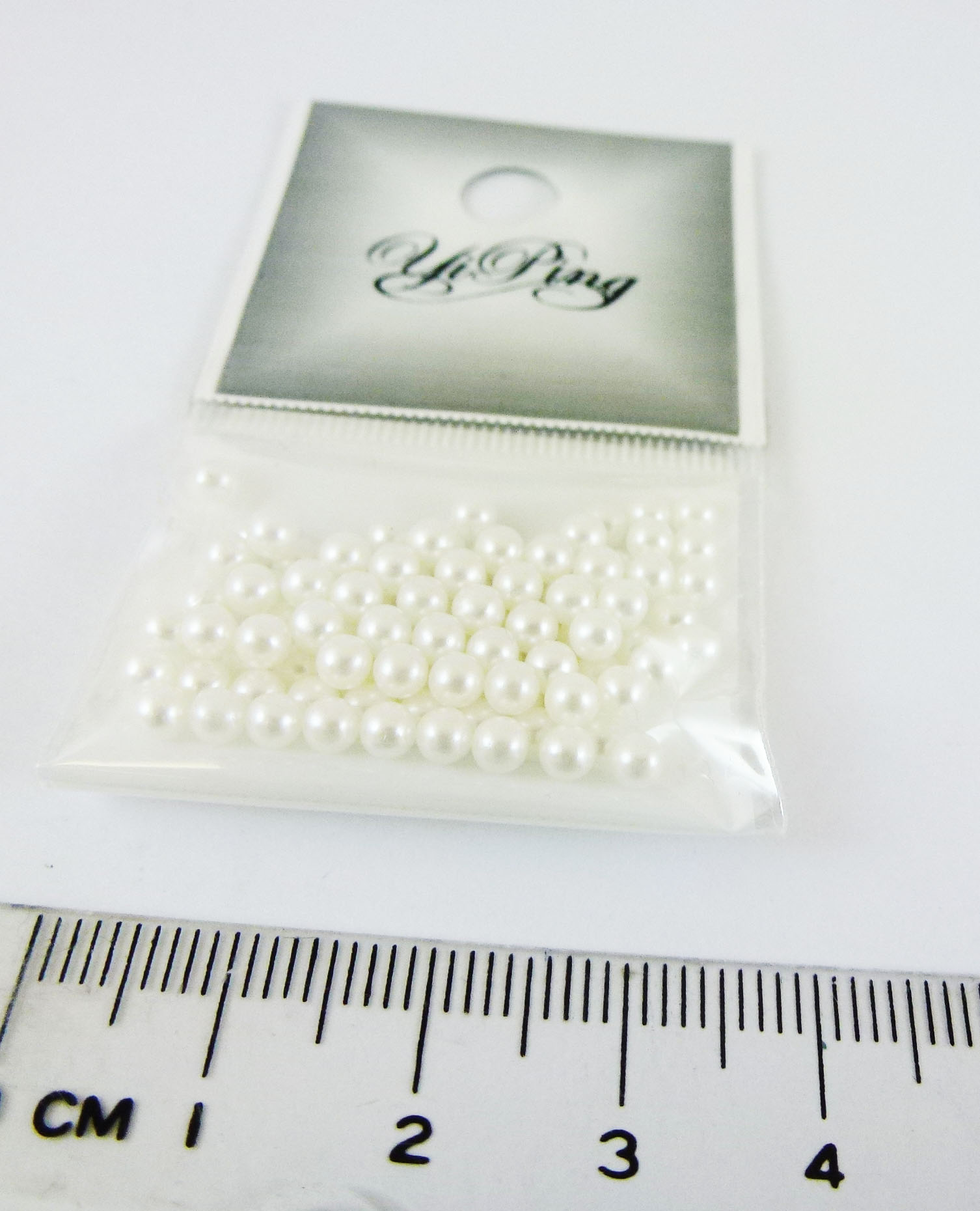 3mm無洞白色珍珠