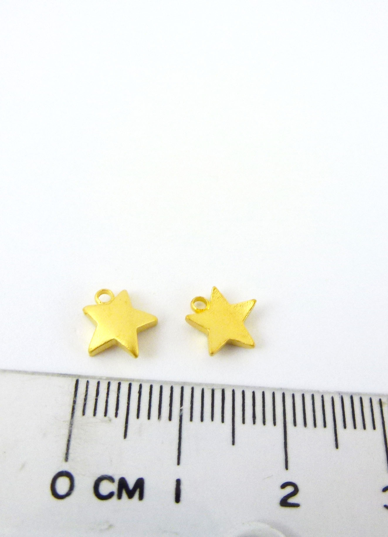 8MM銅鍍霧金單孔星星