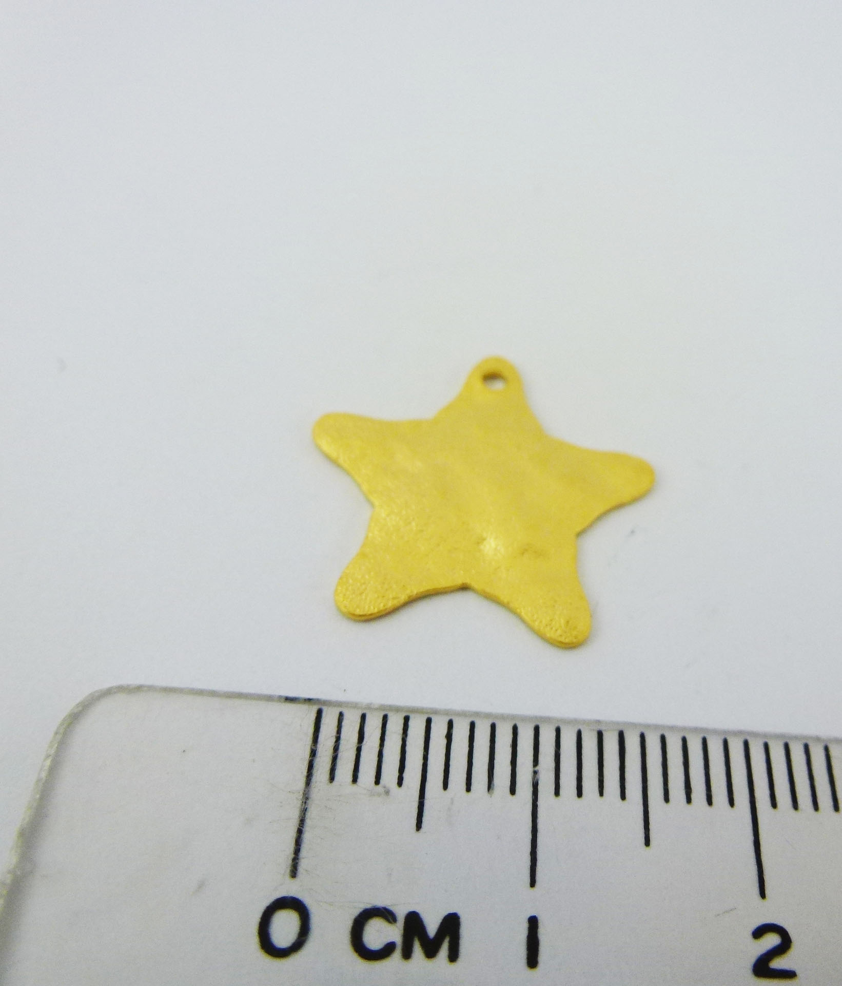 19MM銅鍍霧金單孔星星