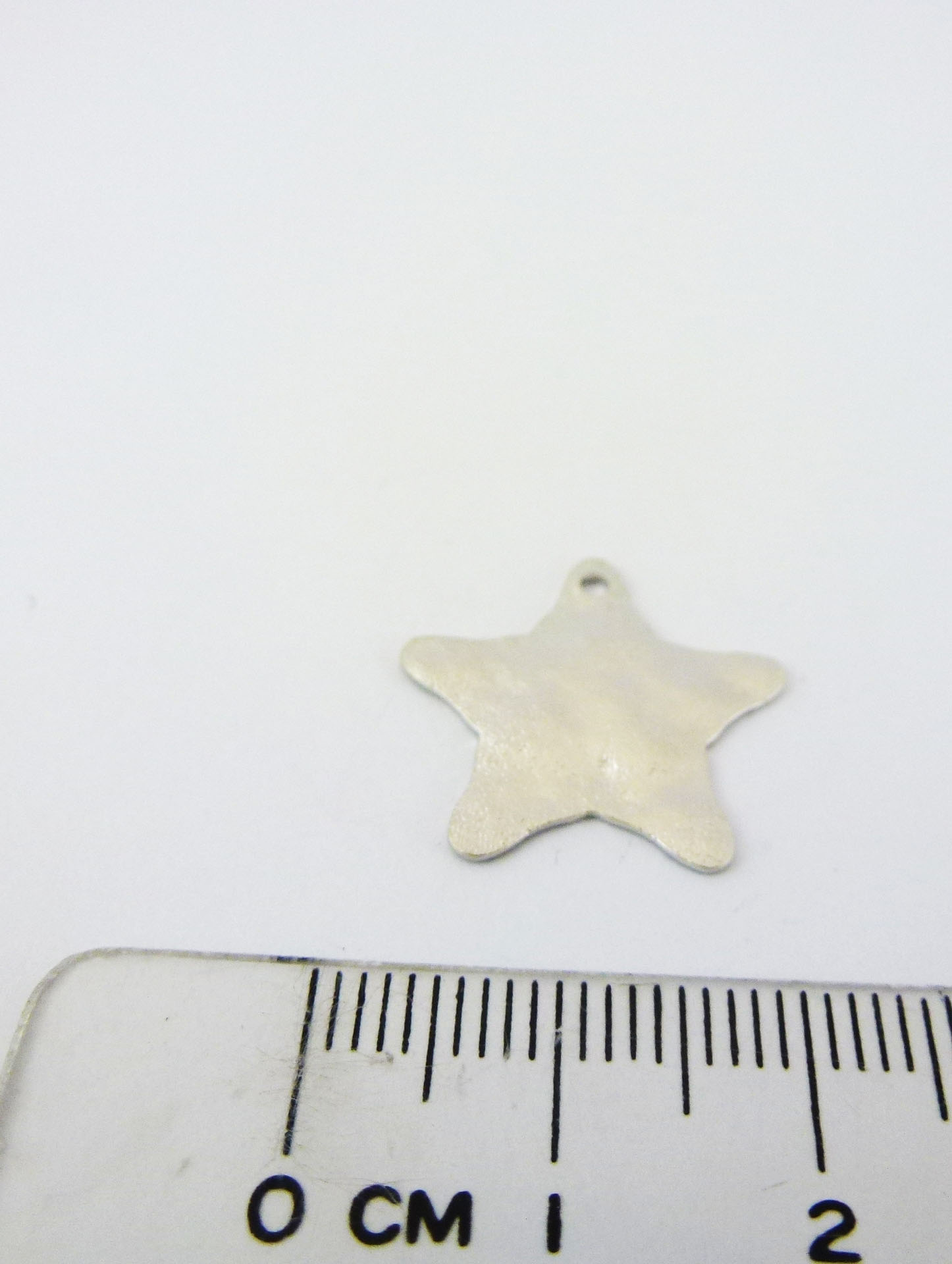 19MM銅鍍霧銀單孔星星
