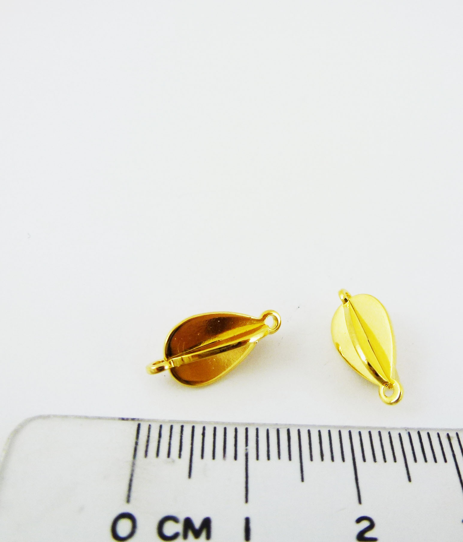 銅鍍金色雙孔水滴扇葉